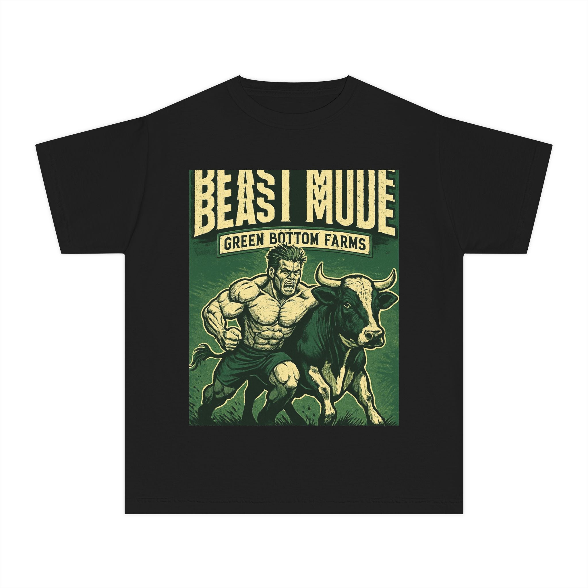 Beast Mode Youth Tee - Vintage Style Graphic T-Shirt for Active Kids, Casual Wear, Birthday Gift, Sports Events, Everyday Use