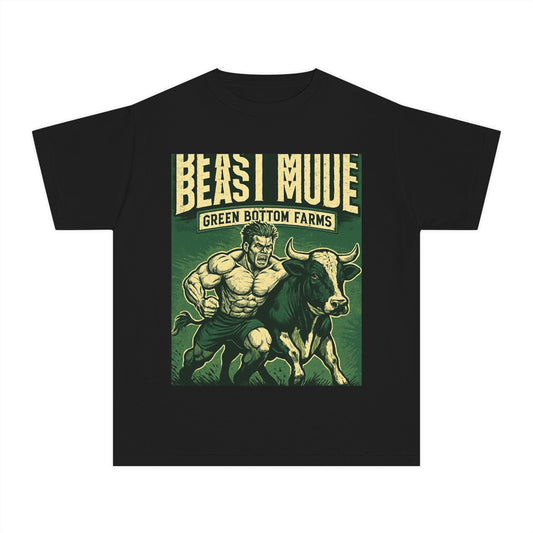 Beast Mode Youth Tee - Vintage Style Graphic T-Shirt for Active Kids, Casual Wear, Birthday Gift, Sports Events, Everyday Use