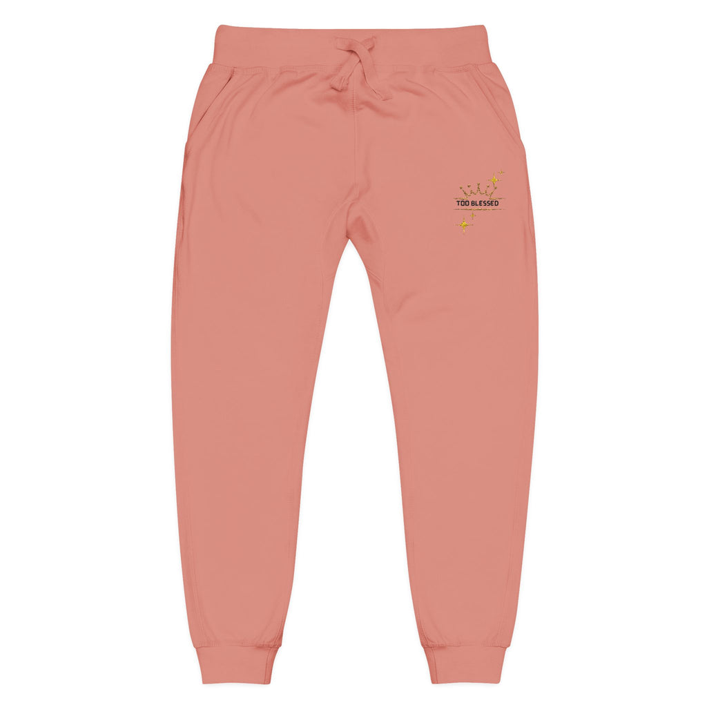 Embroidered Cozy Sweatpants — 'Be Kind' Floral Accent