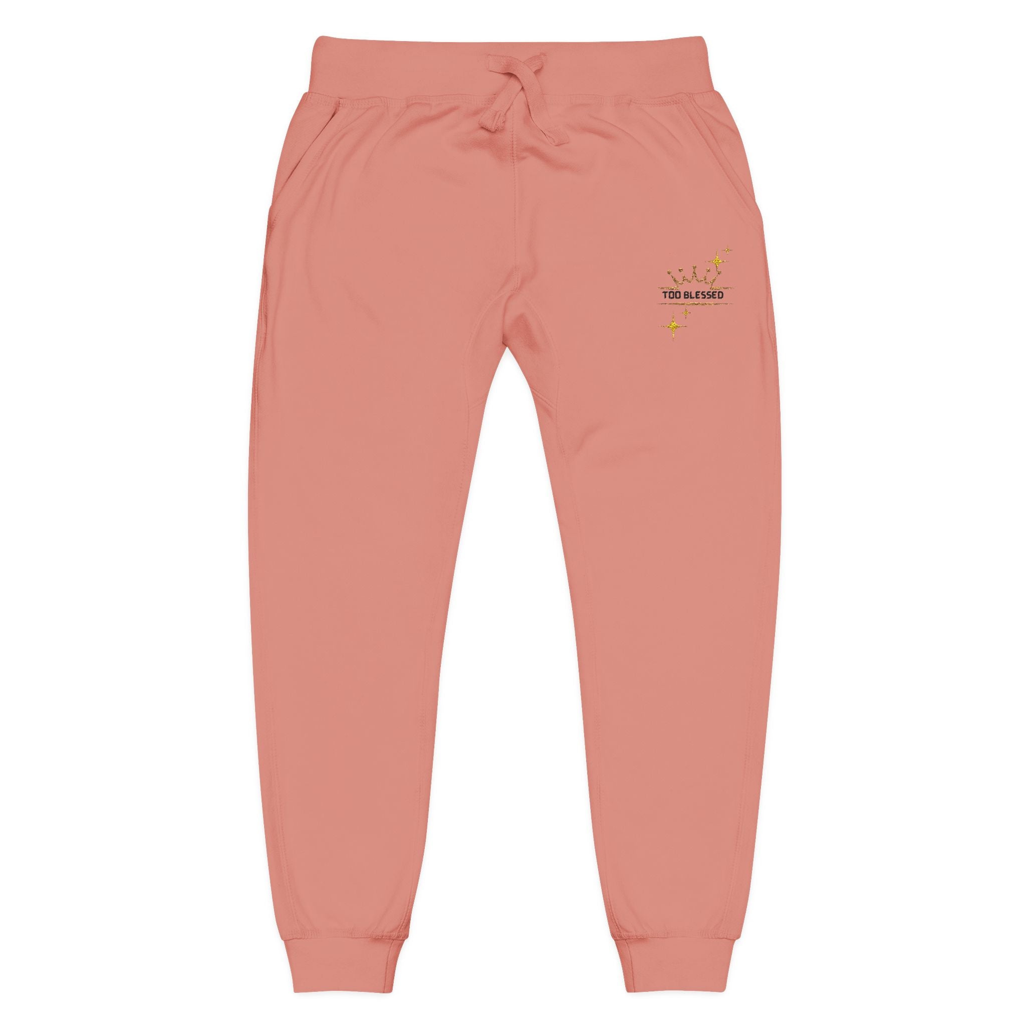 Embroidered Cozy Sweatpants — 'Be Kind' Floral Accent