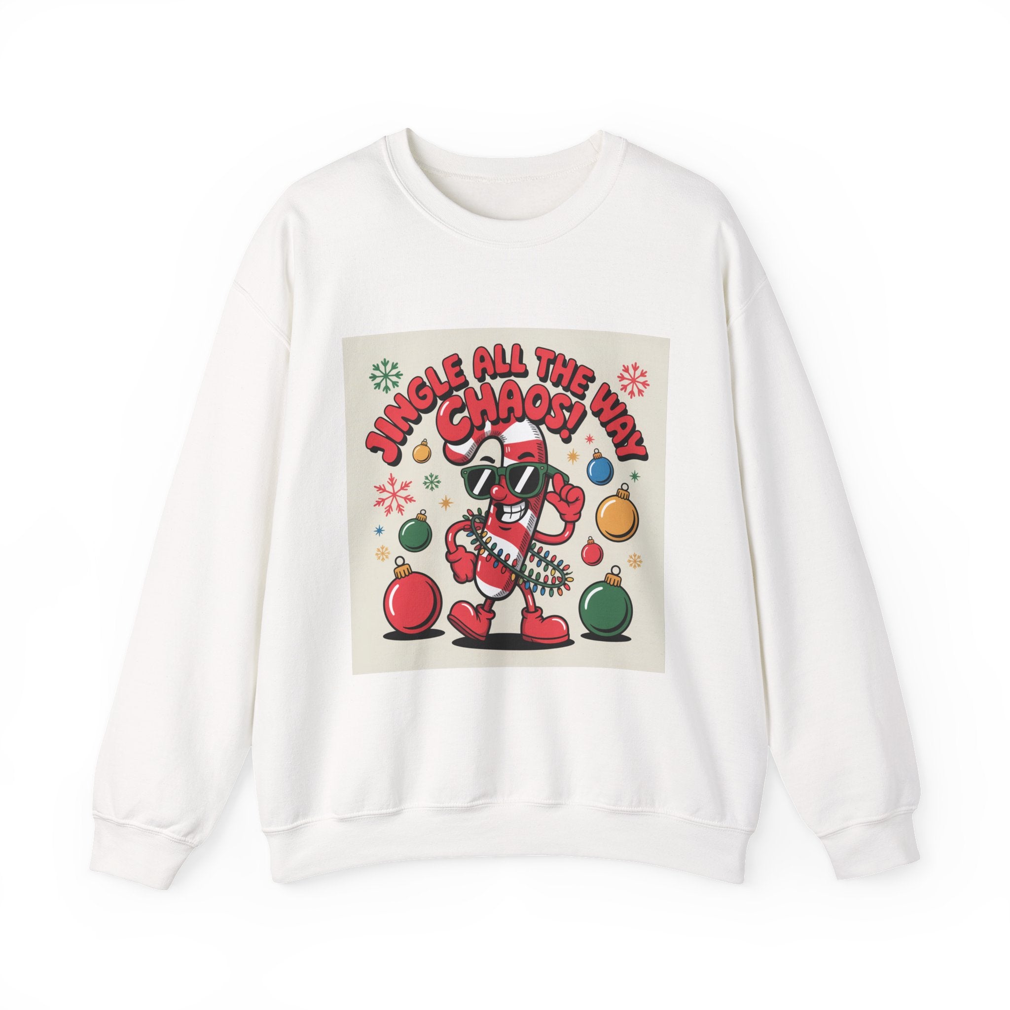 Jingle All the Chaos ugly Christmas sweater sweatshirt | festive gag sweater