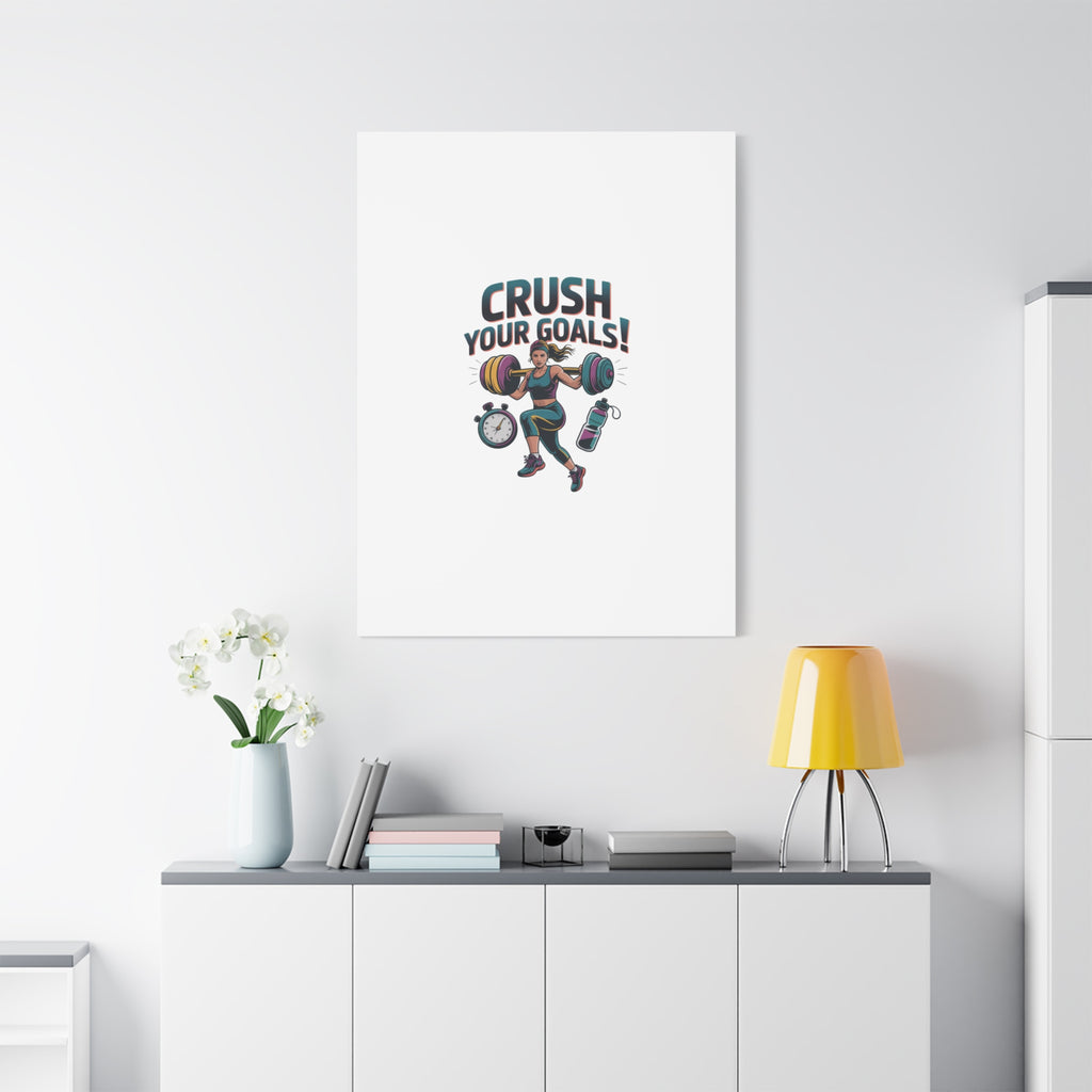 Crush Your Goals Fitness Artwork | Canvas