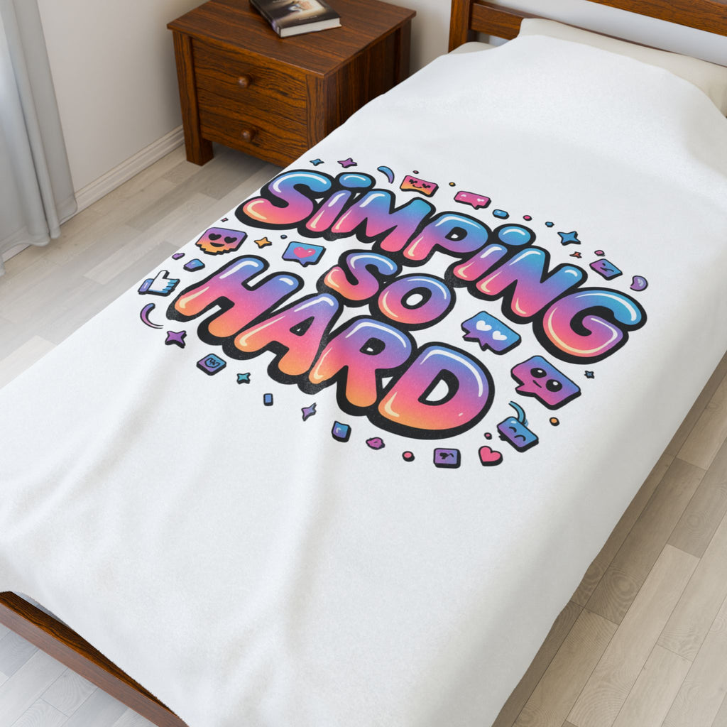 Simping So Hard Blanket | Velveteen, Gen-Z Slang, Internet Lingo