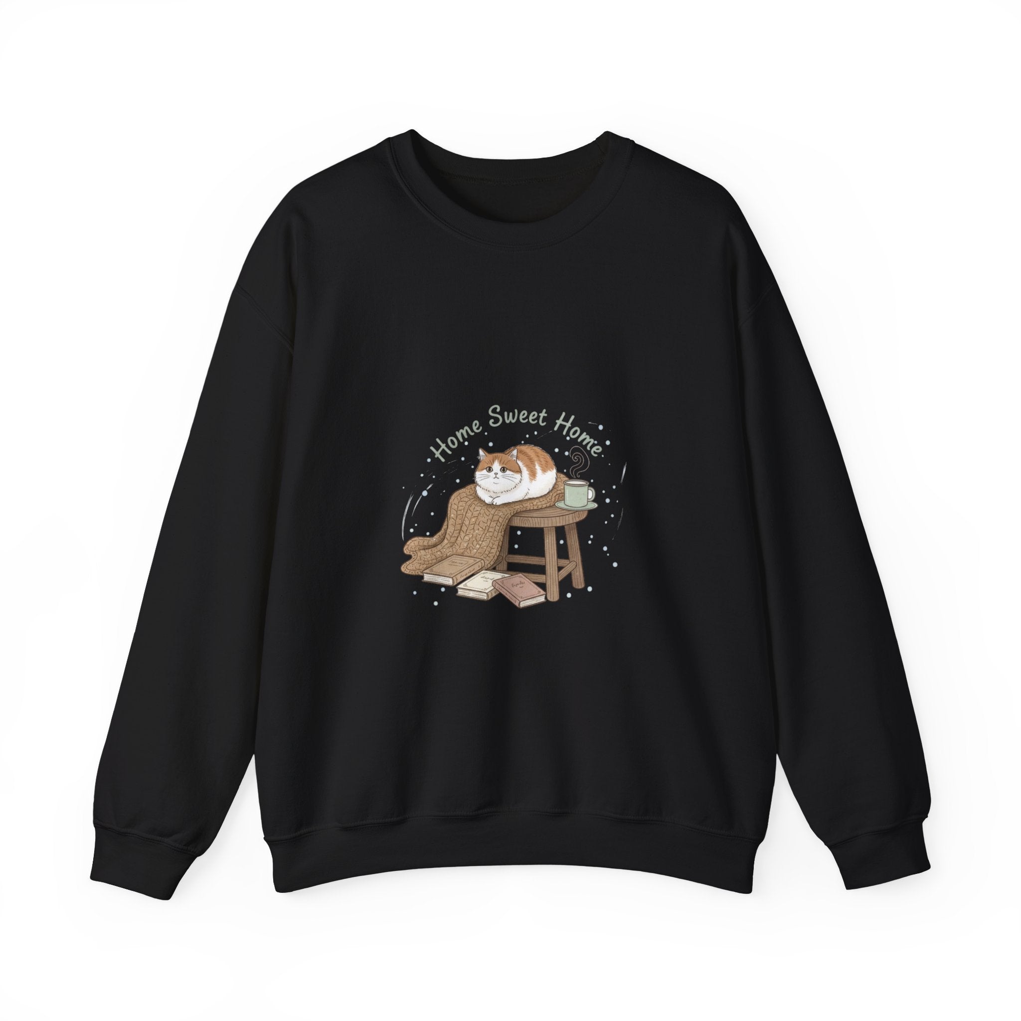 Home Sweet Home cat illustration Sweatshirt | introvert sweater, cozy winter shirt