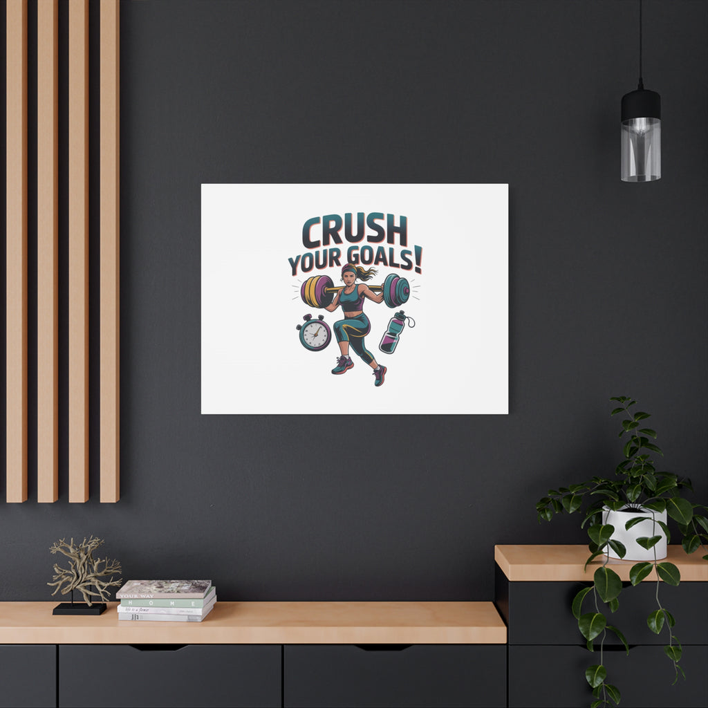 Crush Your Goals Fitness Artwork | Canvas