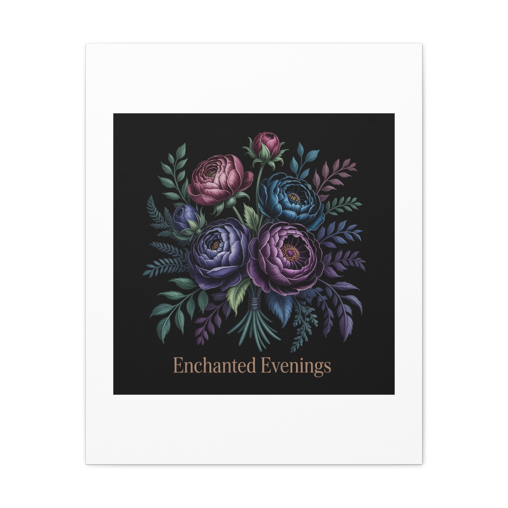 Moody Rose Bouquet Canvas | Matte Stretched Wall Art