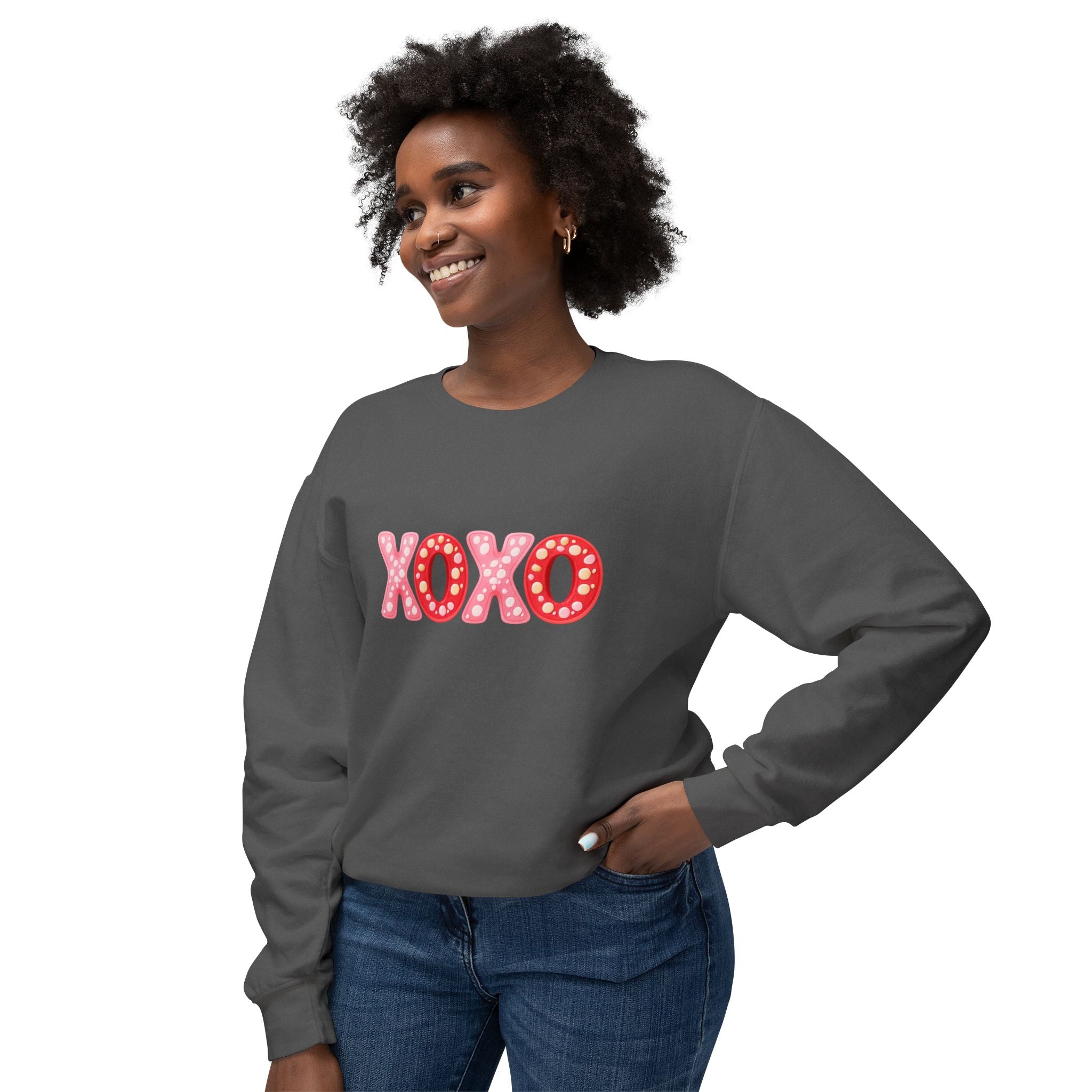 XOXO Heart Dots Crewneck Sweatshirt