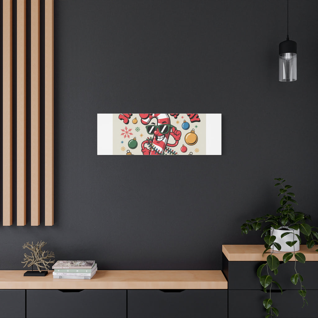 Jingle All The Way Chaos Candy Cane Canvas | ugly Christmas sweater, festive gag sweater