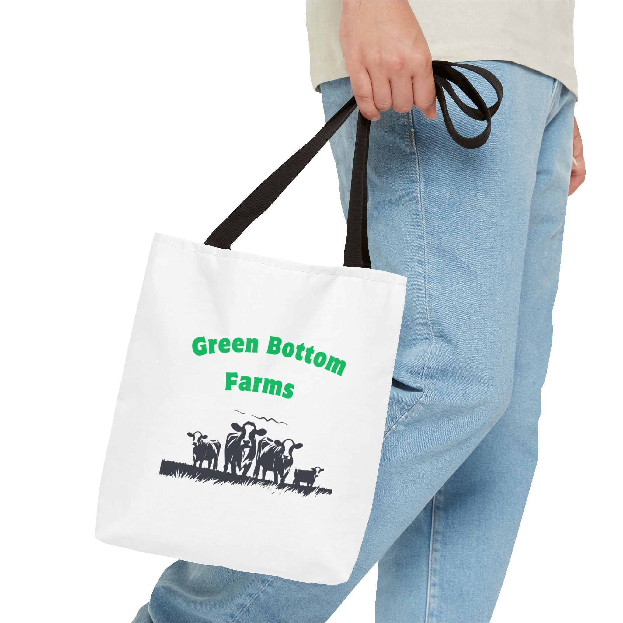 Farm-Themed Tote Bag, Eco-Friendly Shopping Bag, Green Bottom Farms, Gift for Farmers, Barnyard Animals