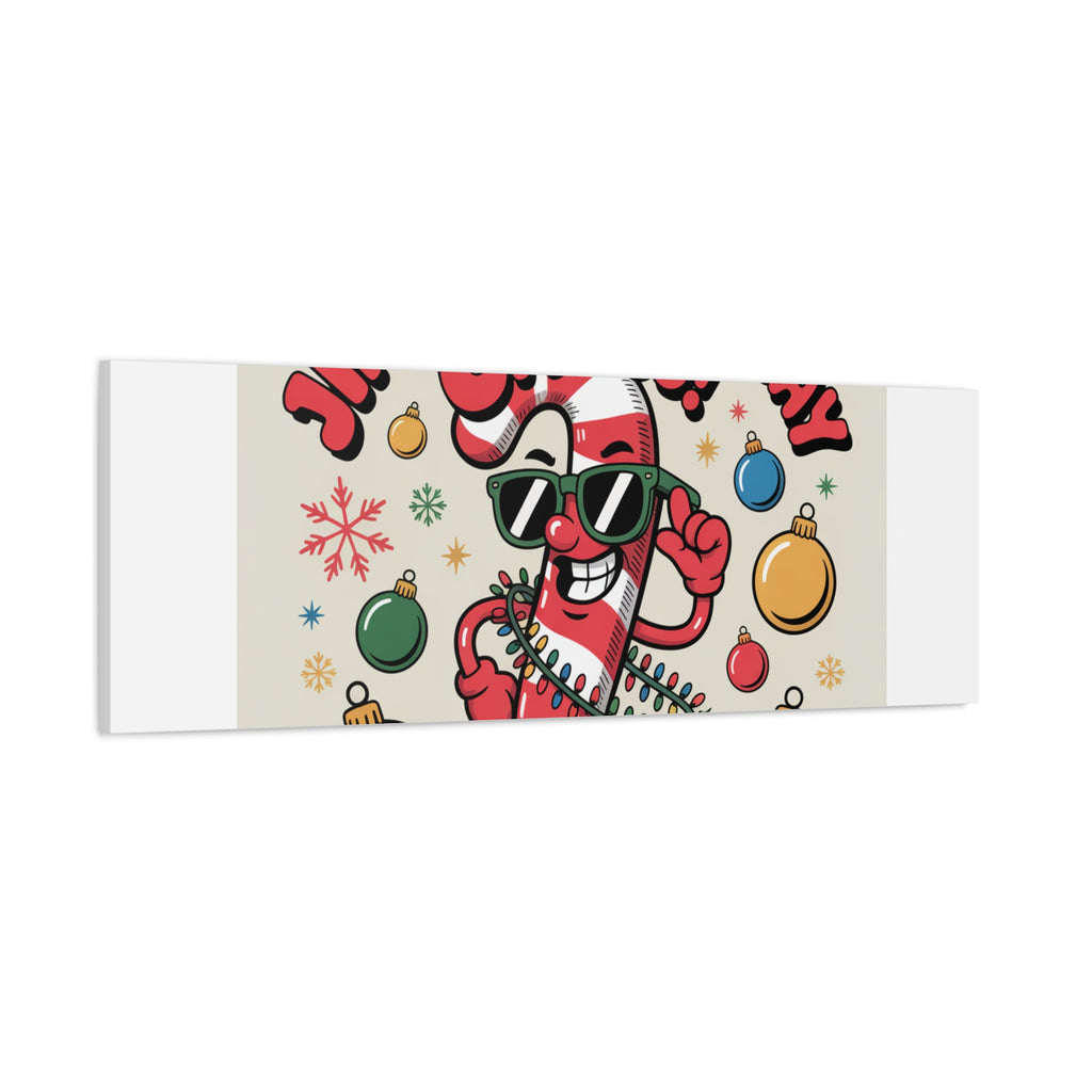 Jingle All The Way Chaos Candy Cane Canvas | ugly Christmas sweater, festive gag sweater