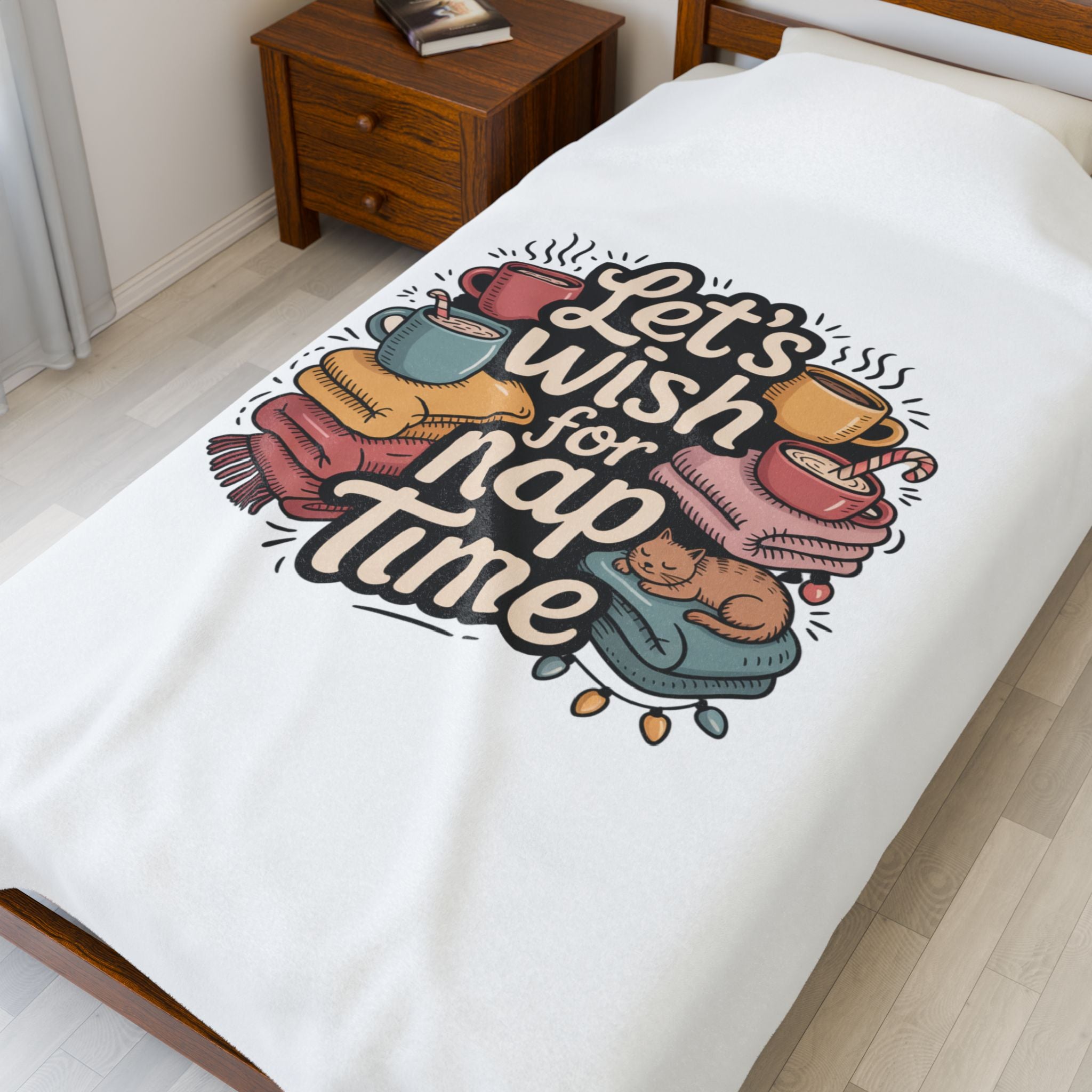 Let’s Wish for Nap Time Plush Blanket | Holiday Burnout, Introvert Comfort