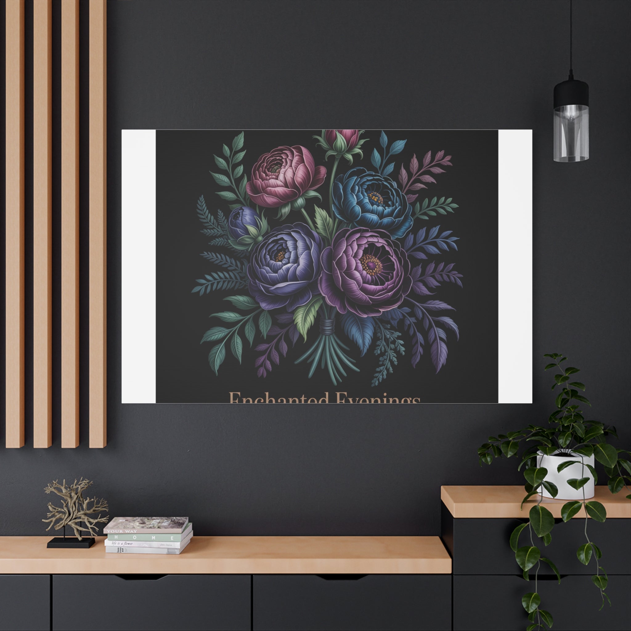 Moody Rose Bouquet Canvas | Matte Stretched Wall Art