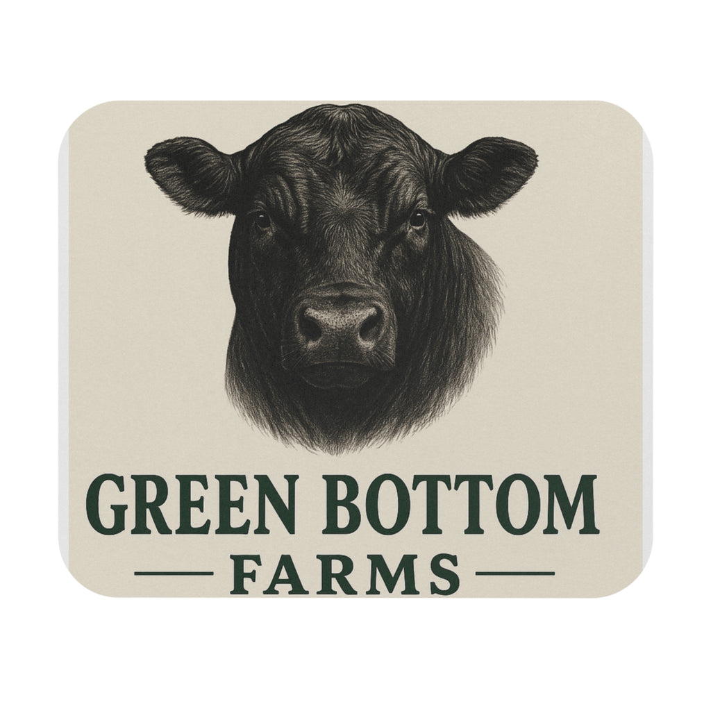 Rustic Farmhouse Mouse Pad with Cow Design - Perfect for Home Office, Gift for Farmers, Chic Decor