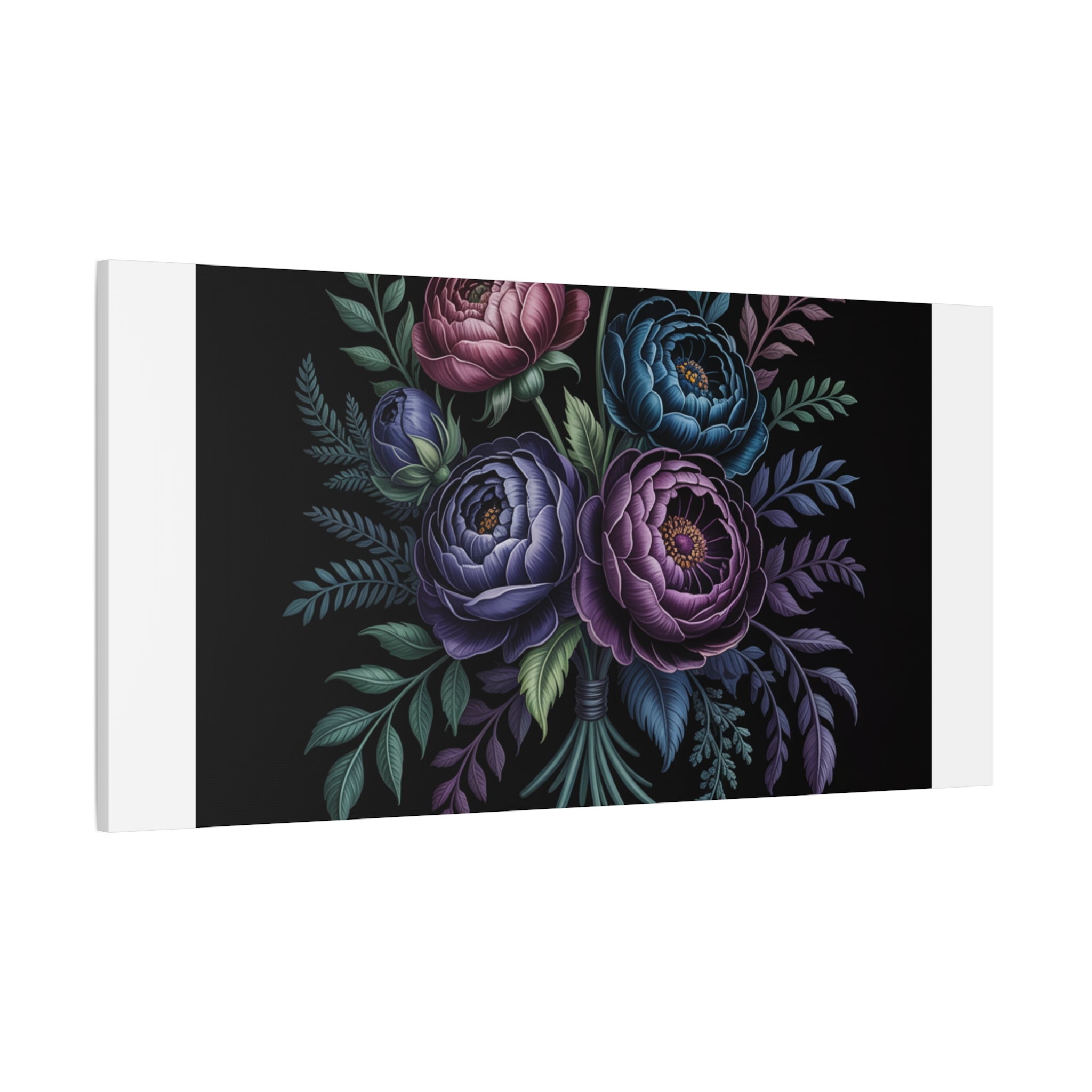 Moody Rose Bouquet Canvas | Matte Stretched Wall Art