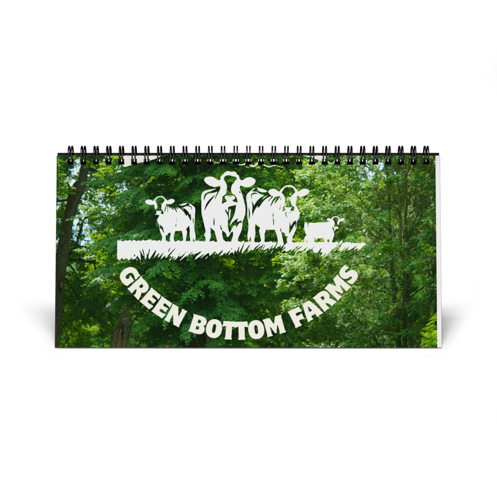 Spiral Desktop Calendar 2025 - Personalized Desk Organizer, Monthly Planner, Farmhouse Decor, Gift for Cow Lovers