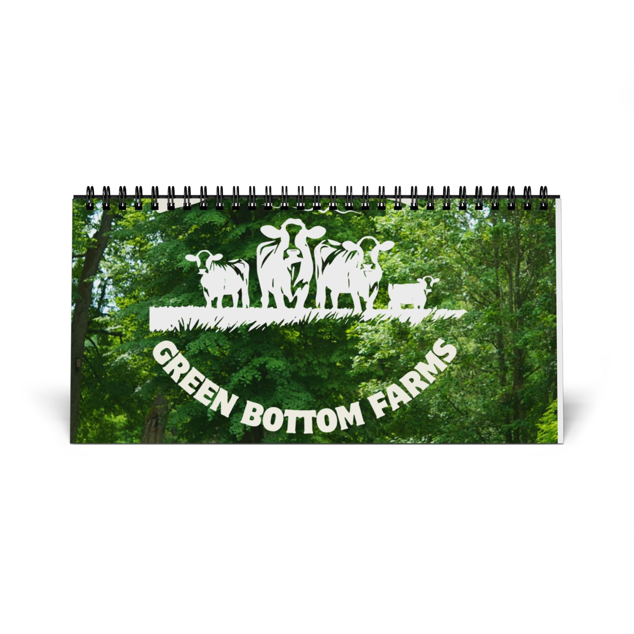 Spiral Desktop Calendar 2025 - Personalized Desk Organizer, Monthly Planner, Farmhouse Decor, Gift for Cow Lovers