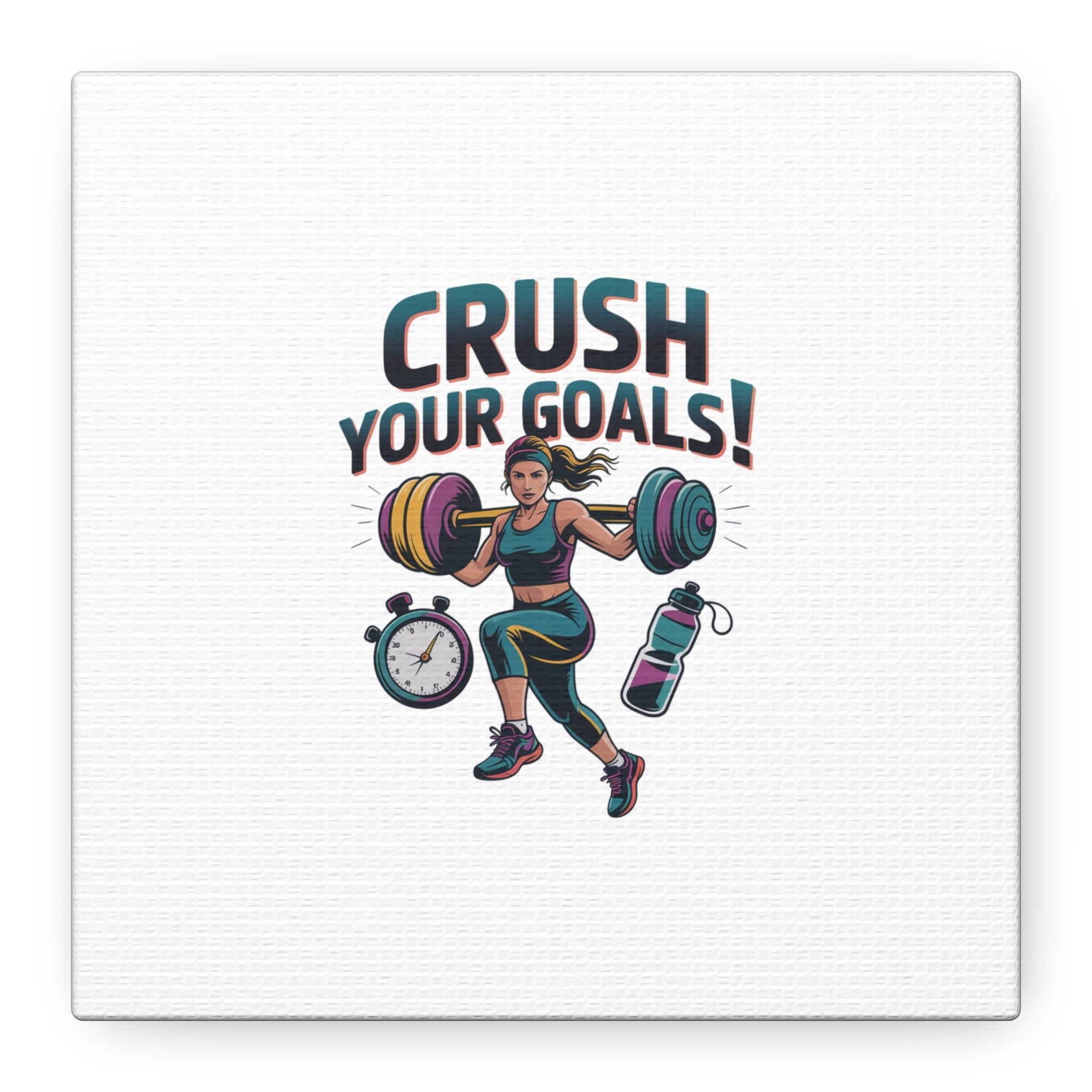 Crush Your Goals Fitness Artwork | Canvas