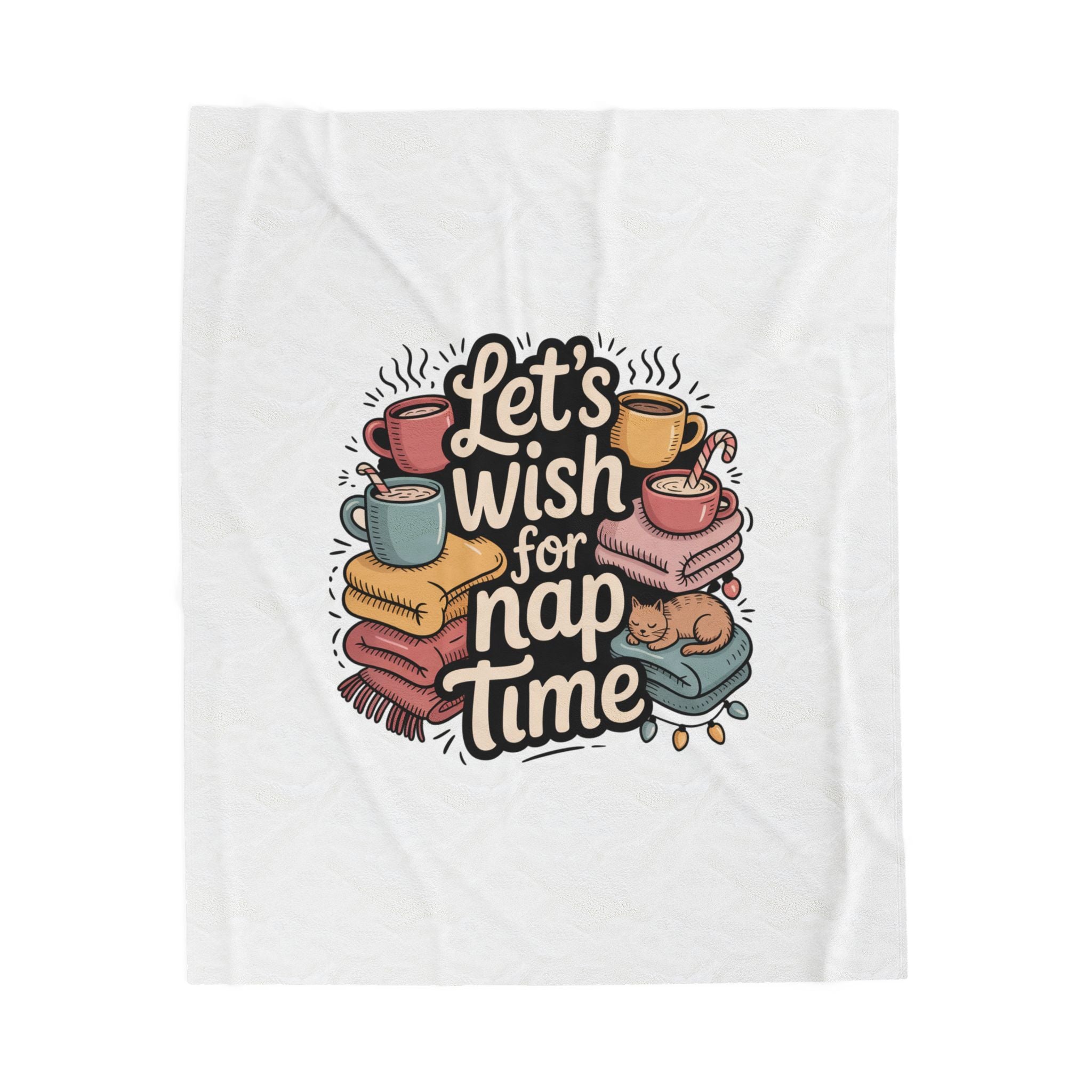 Let’s Wish for Nap Time Plush Blanket | Holiday Burnout, Introvert Comfort