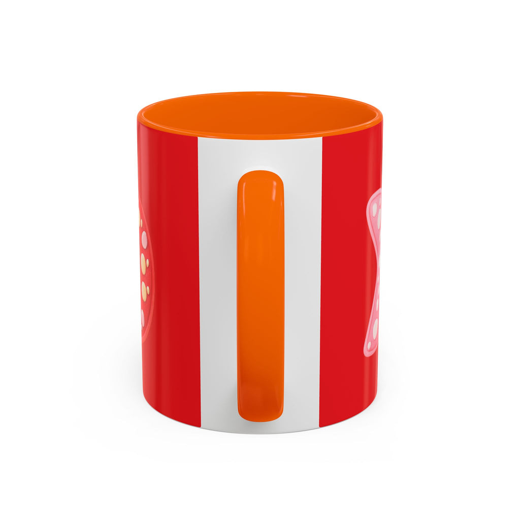 XO Valentine Coffee Mug — Red Accent Romantic Ceramic Mug