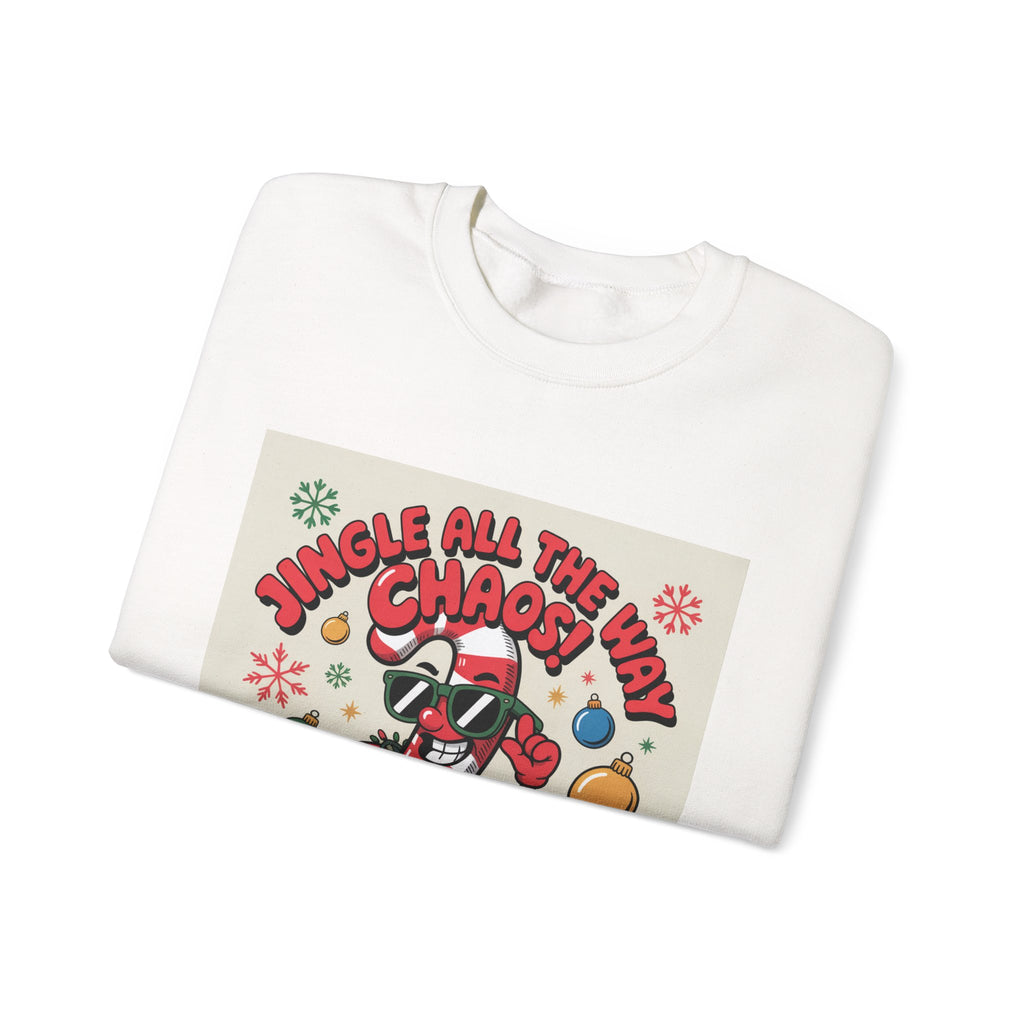 Jingle All the Chaos ugly Christmas sweater sweatshirt | festive gag sweater