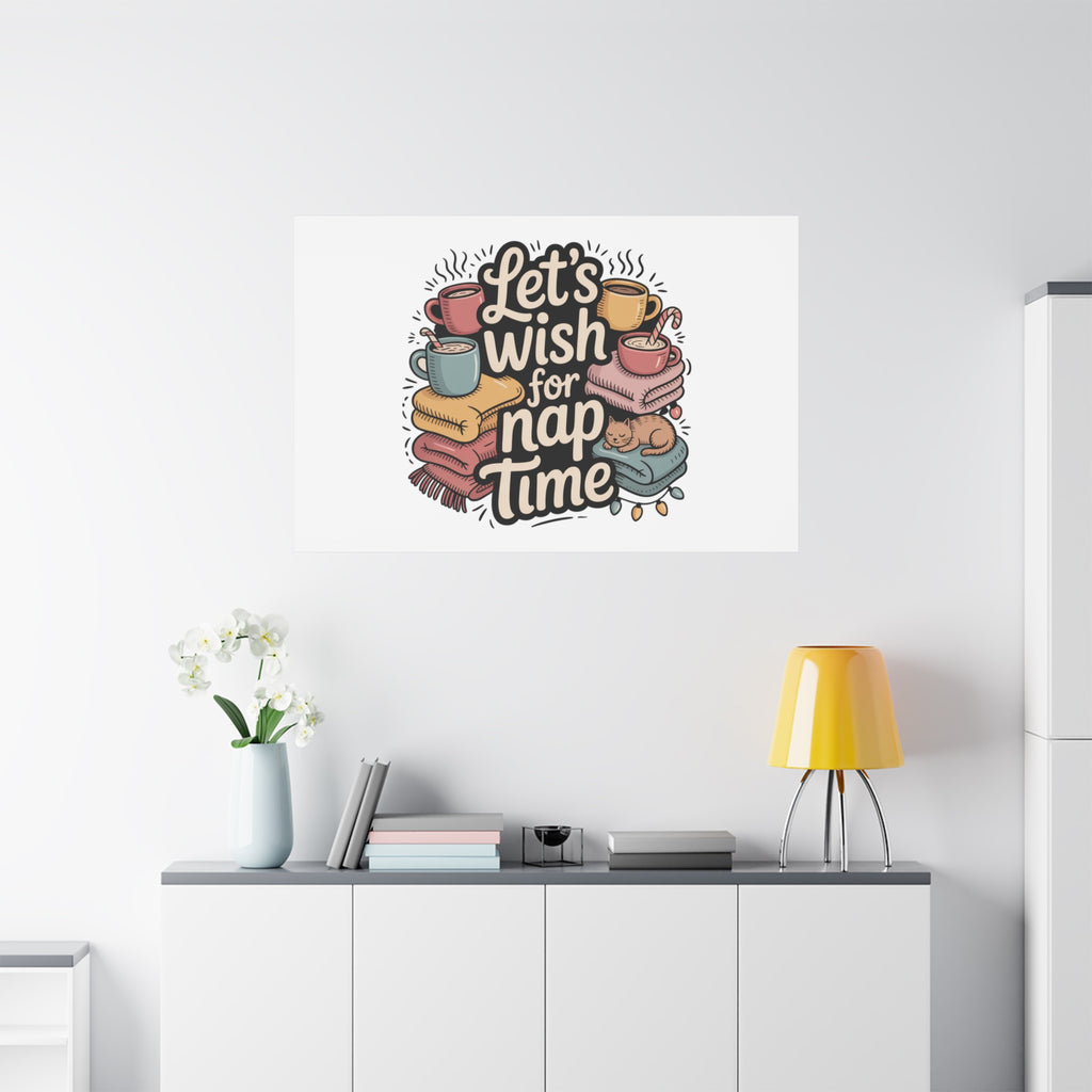 Let’s Wish for Nap Time Canvas | Holiday Burnout, Introvert Humor