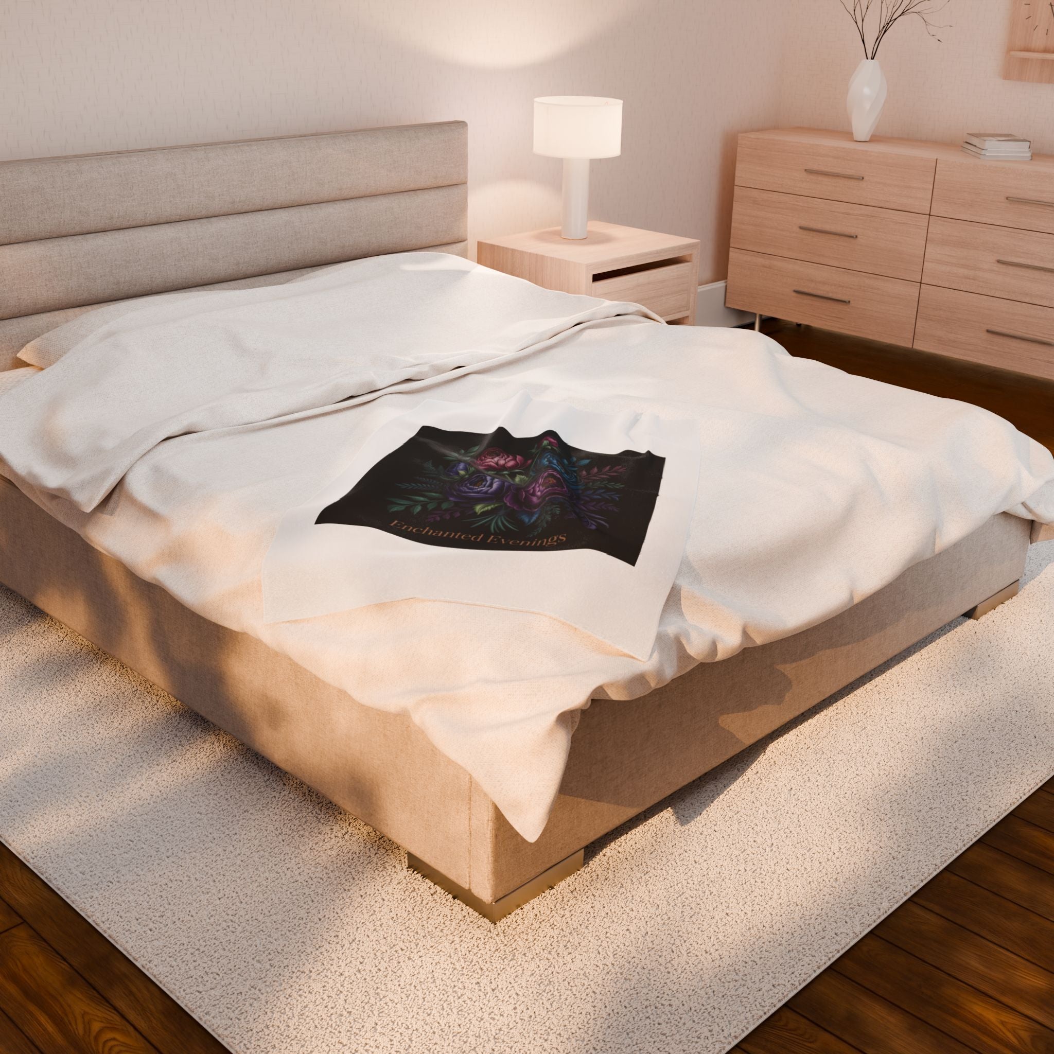 Enchanted Evenings Moody Rose Bouquet Blanket | Dark Floral, Gothic Bloom