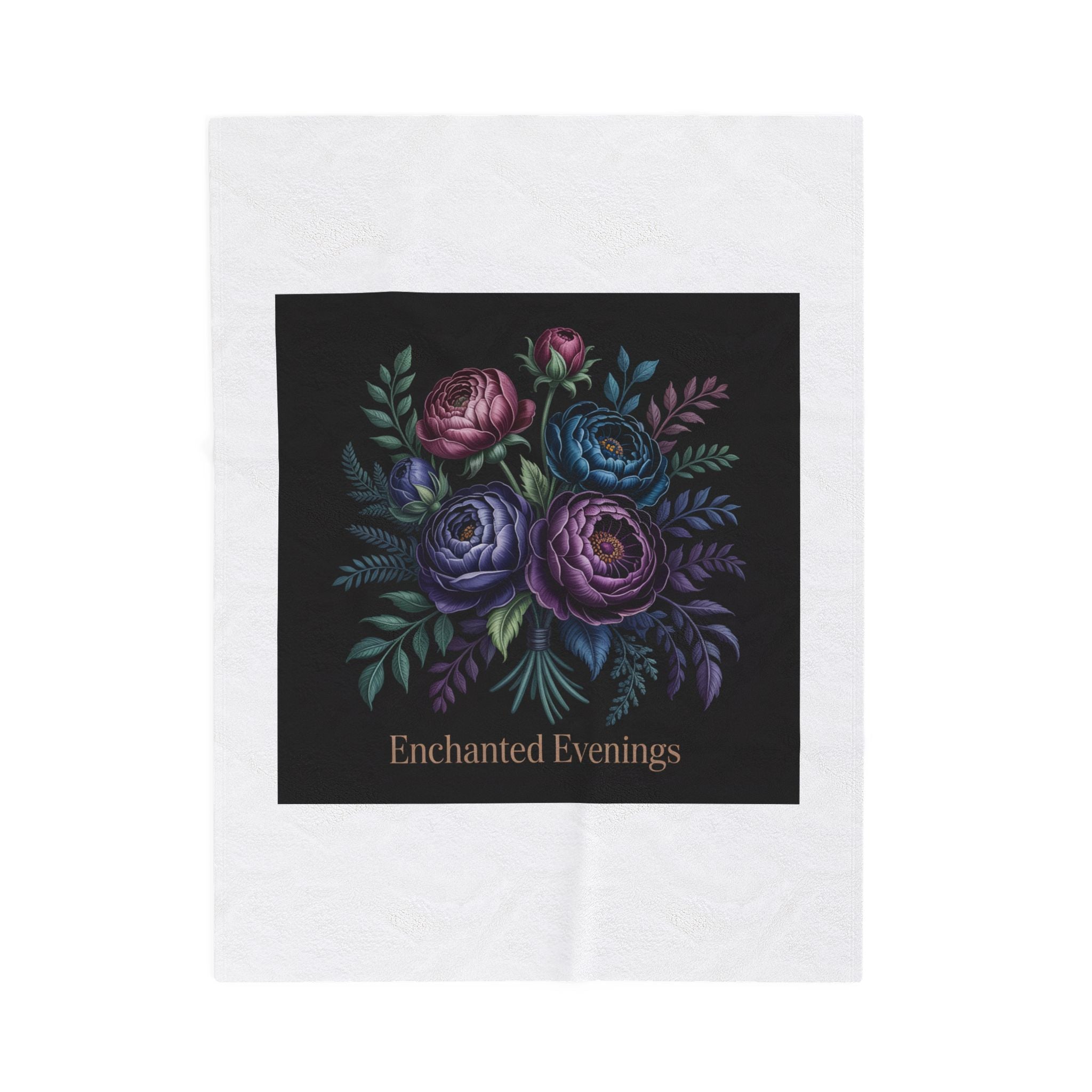 Enchanted Evenings Moody Rose Bouquet Blanket | Dark Floral, Gothic Bloom