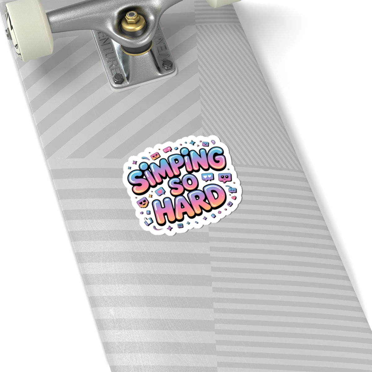 SIMPING SO HARD Kiss-Cut Sticker | Gen-Z Slang, Cringe Sticker