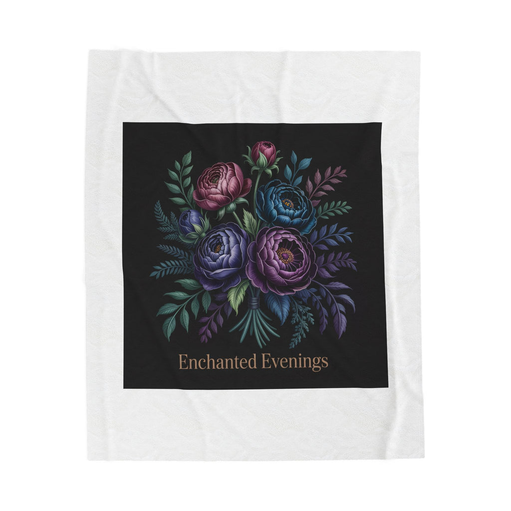 Enchanted Evenings Moody Rose Bouquet Blanket | Dark Floral, Gothic Bloom
