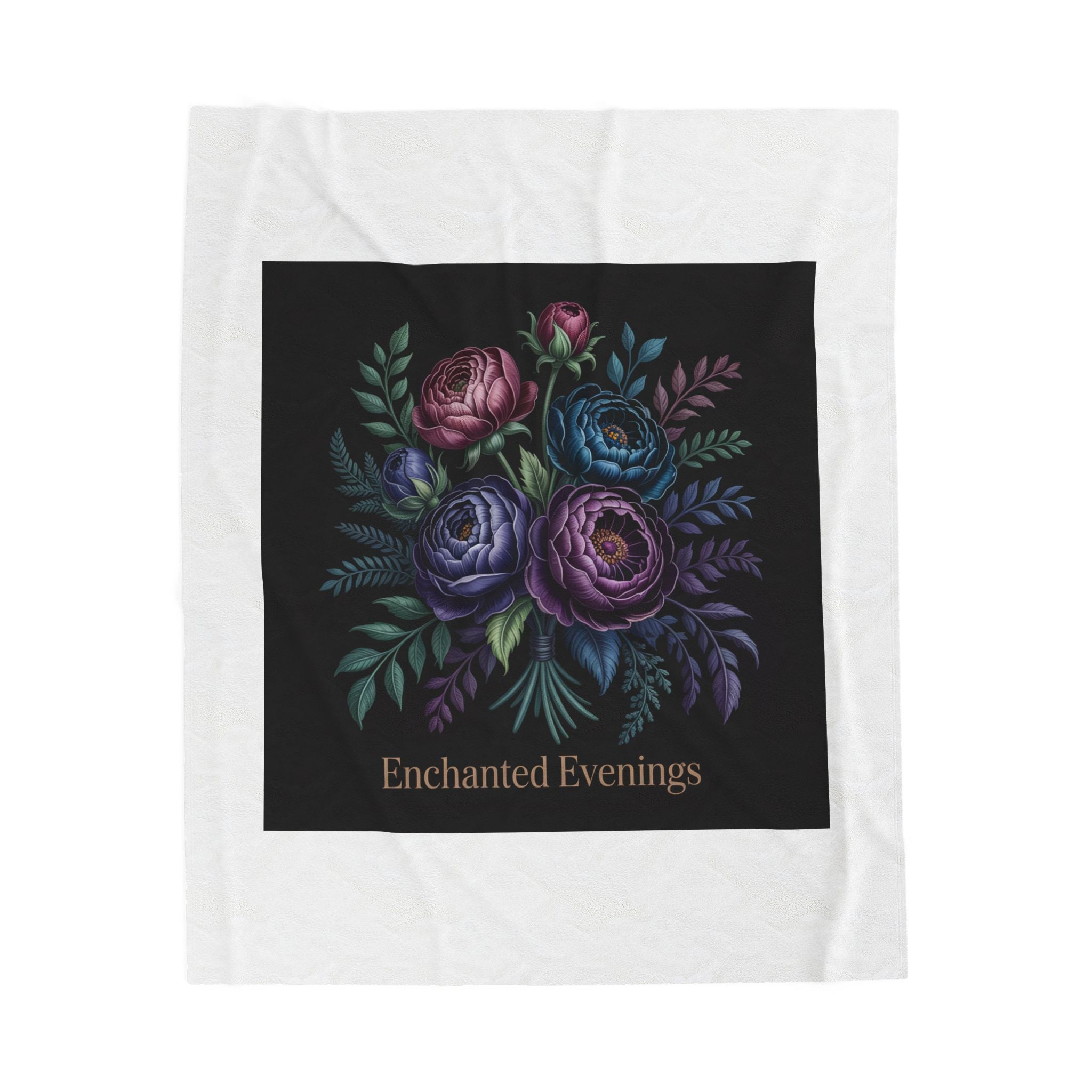 Enchanted Evenings Moody Rose Bouquet Blanket | Dark Floral, Gothic Bloom