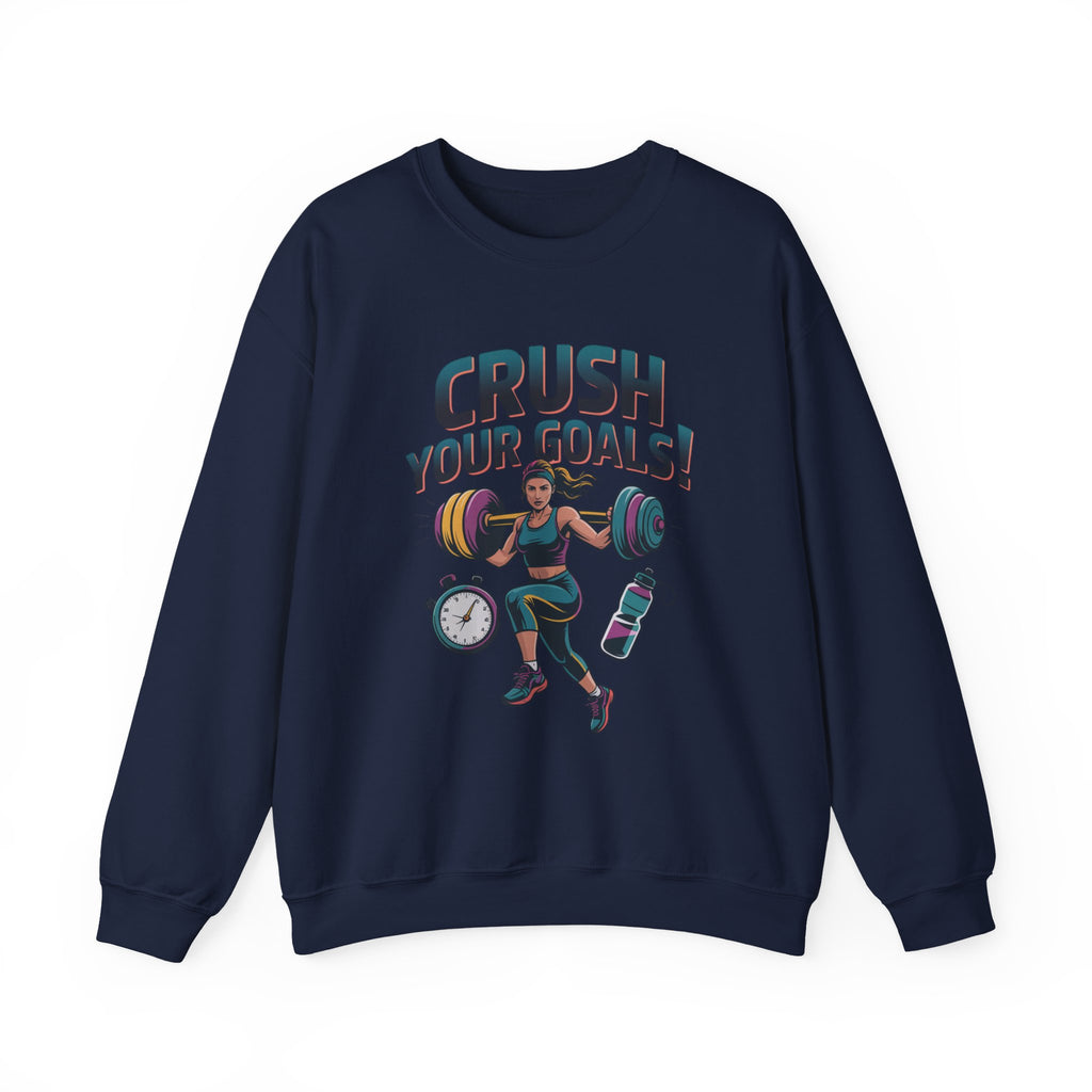 Crush Your Goals Sweatshirt | New Year Workout Motivation, Gym Motivation