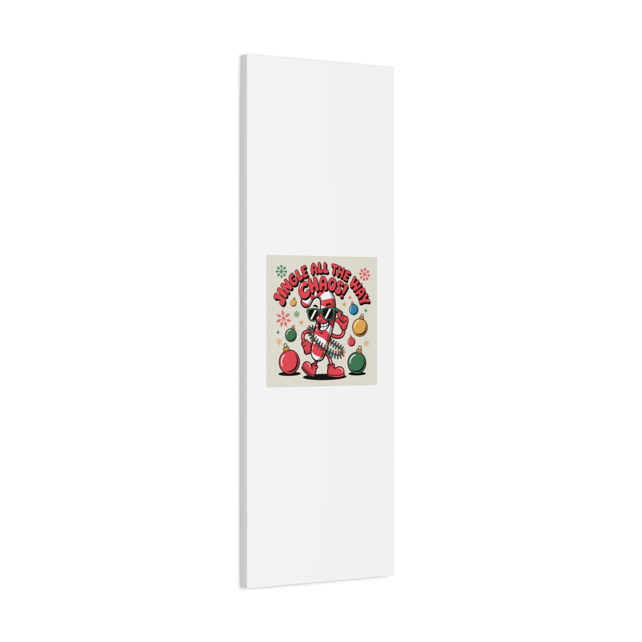 Jingle All The Way Chaos Candy Cane Canvas | ugly Christmas sweater, festive gag sweater