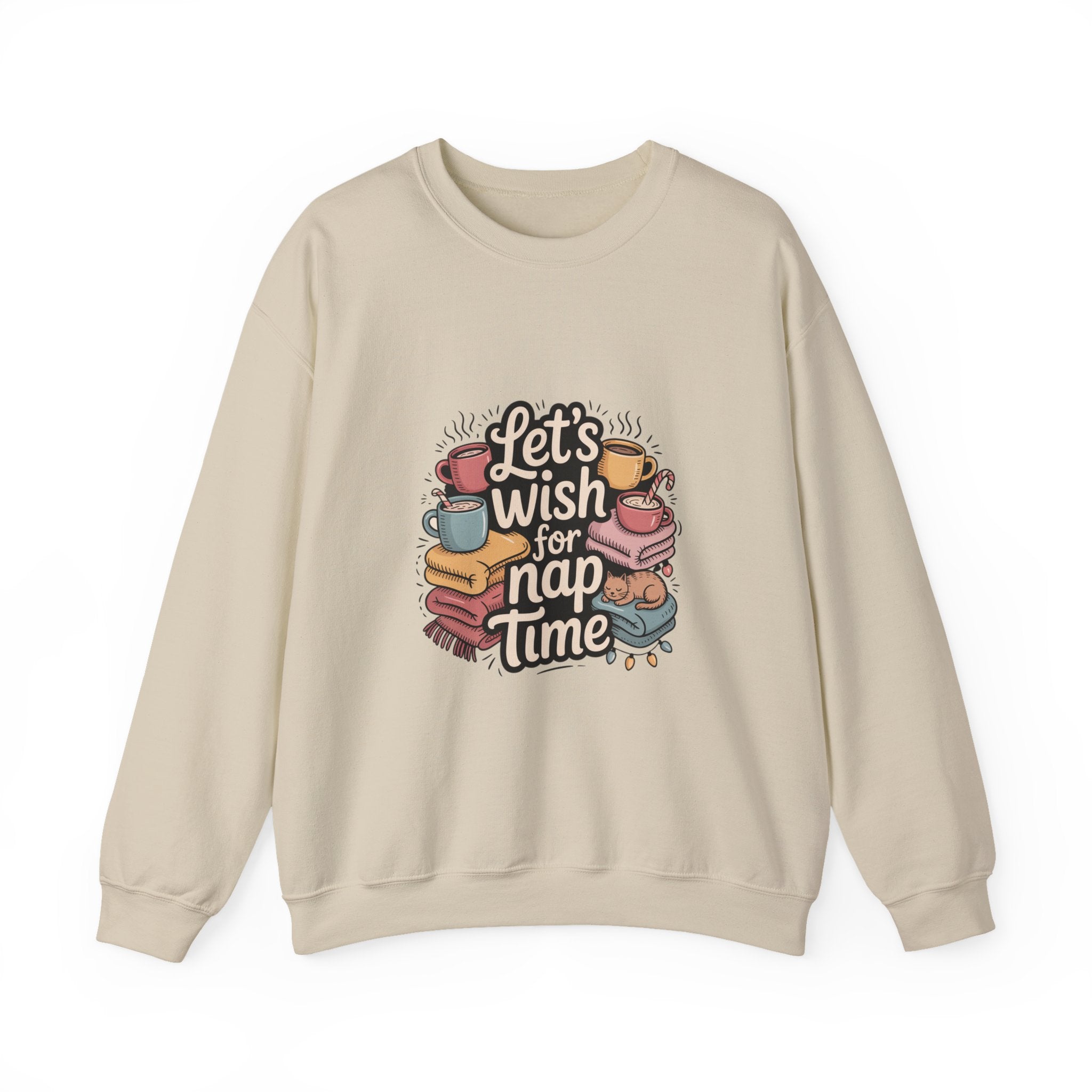 Let's Wish for Nap Time Sweatshirt | introvert Christmas sweatshirt, festive burnout