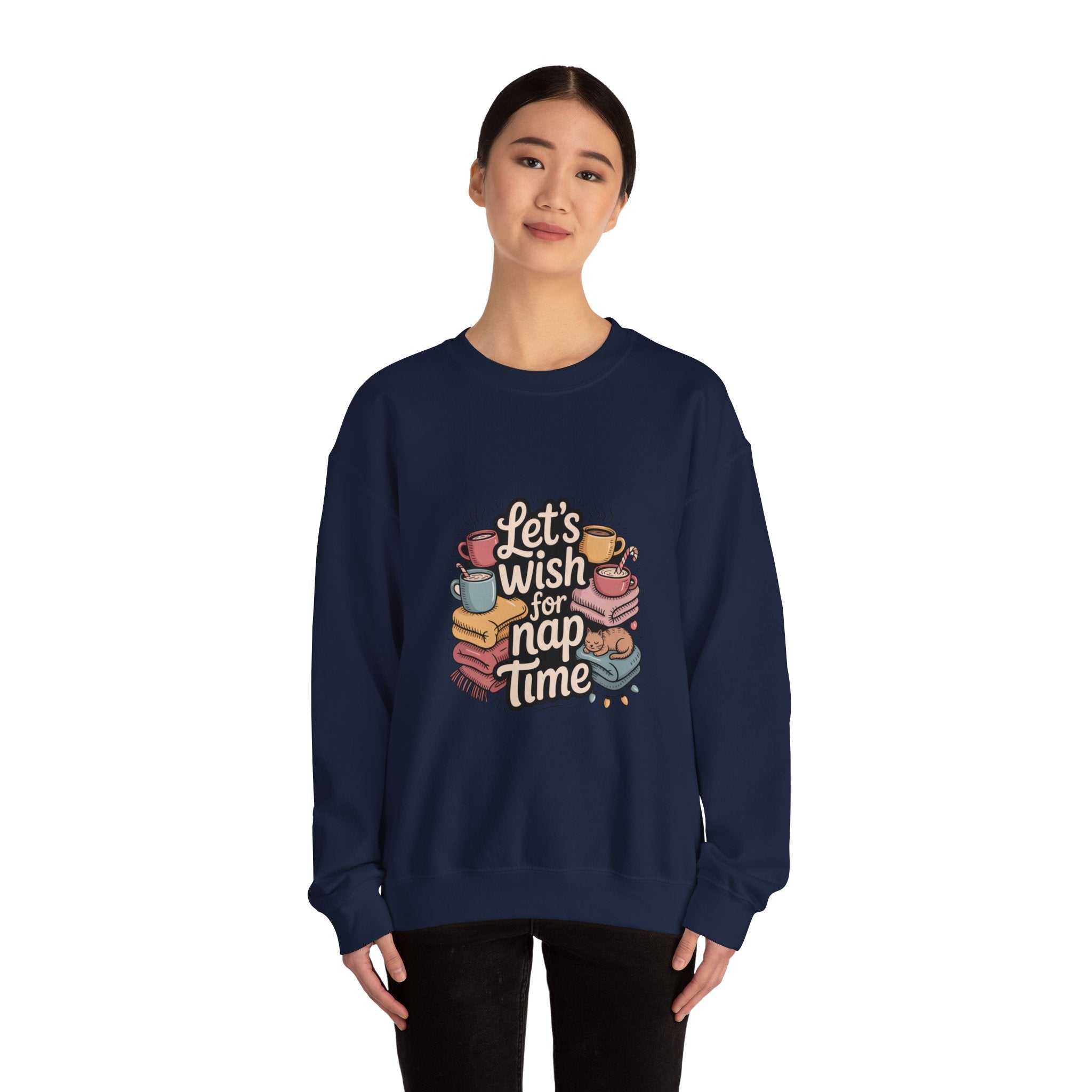 Let's Wish for Nap Time Sweatshirt | introvert Christmas sweatshirt, festive burnout