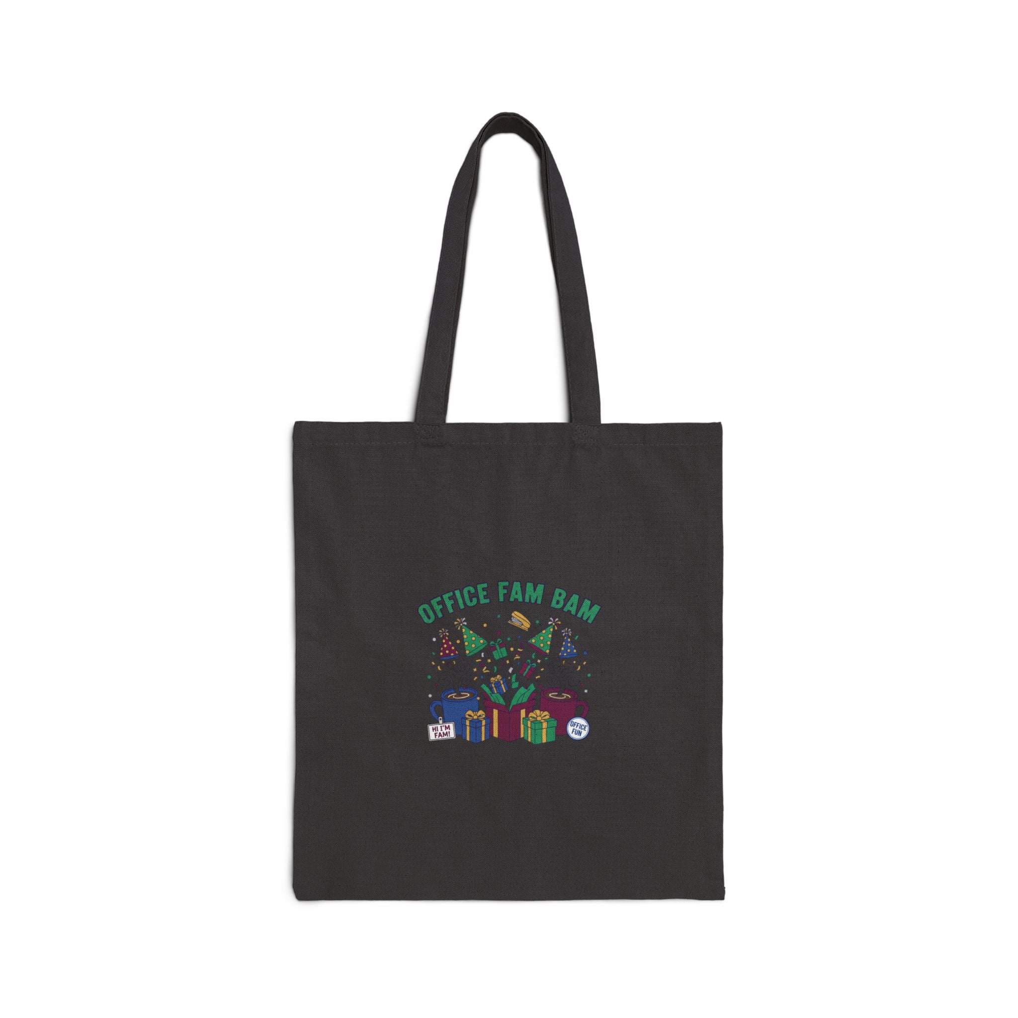 Office Party Badge Tote | Secret Santa, Holiday Office Humor