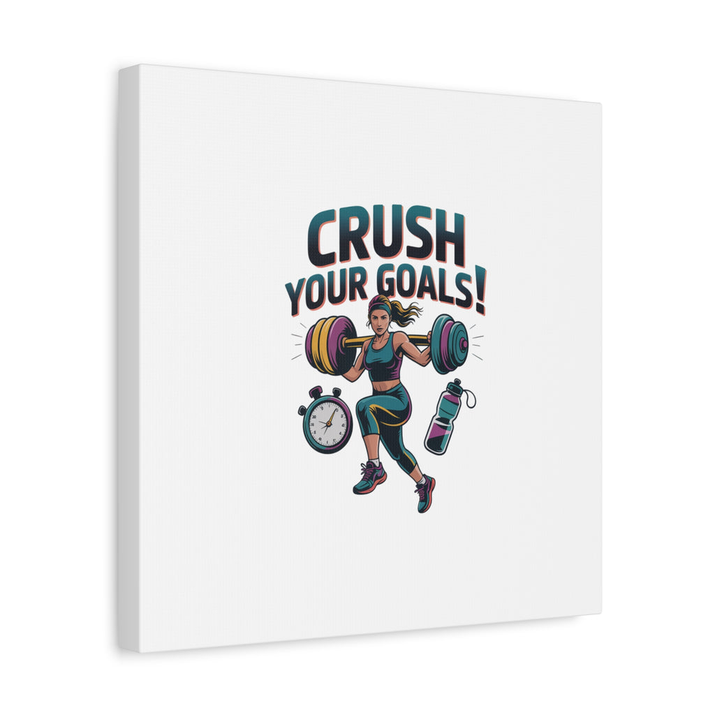 Crush Your Goals Fitness Artwork | Canvas