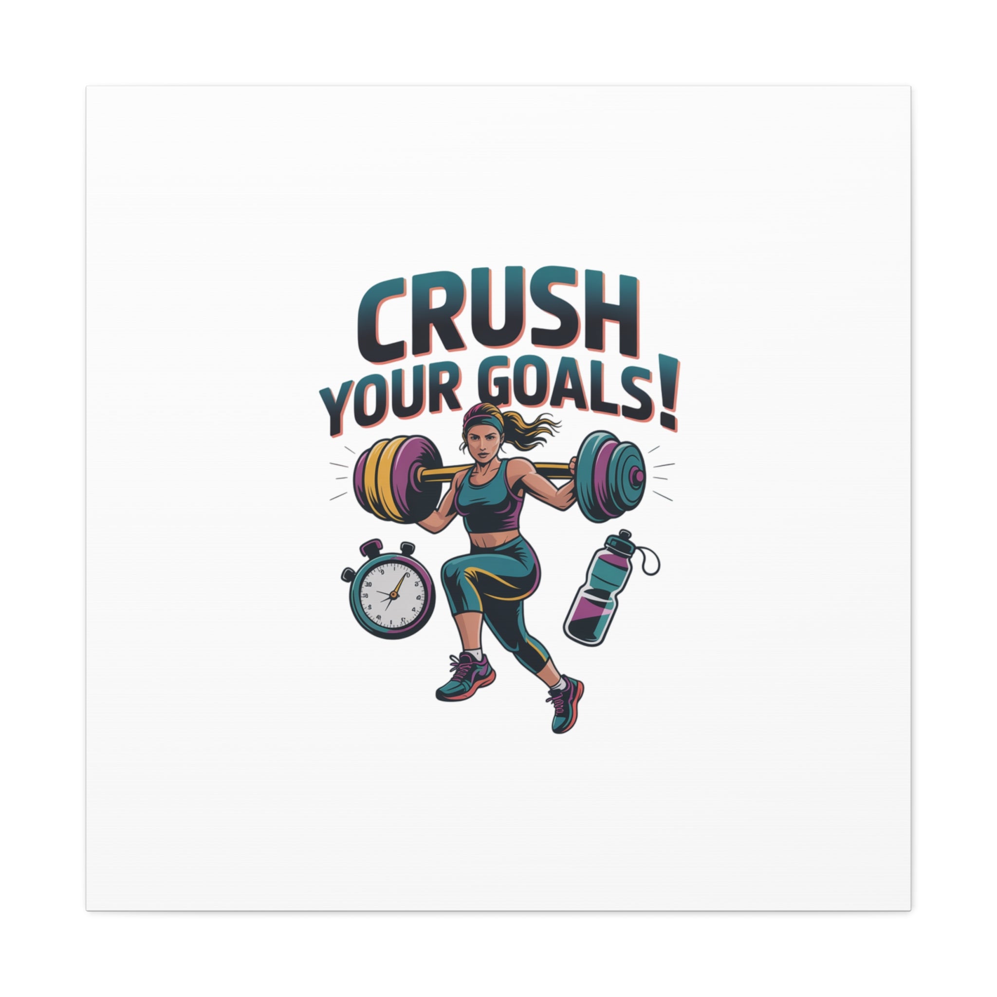 Crush Your Goals Fitness Artwork | Canvas