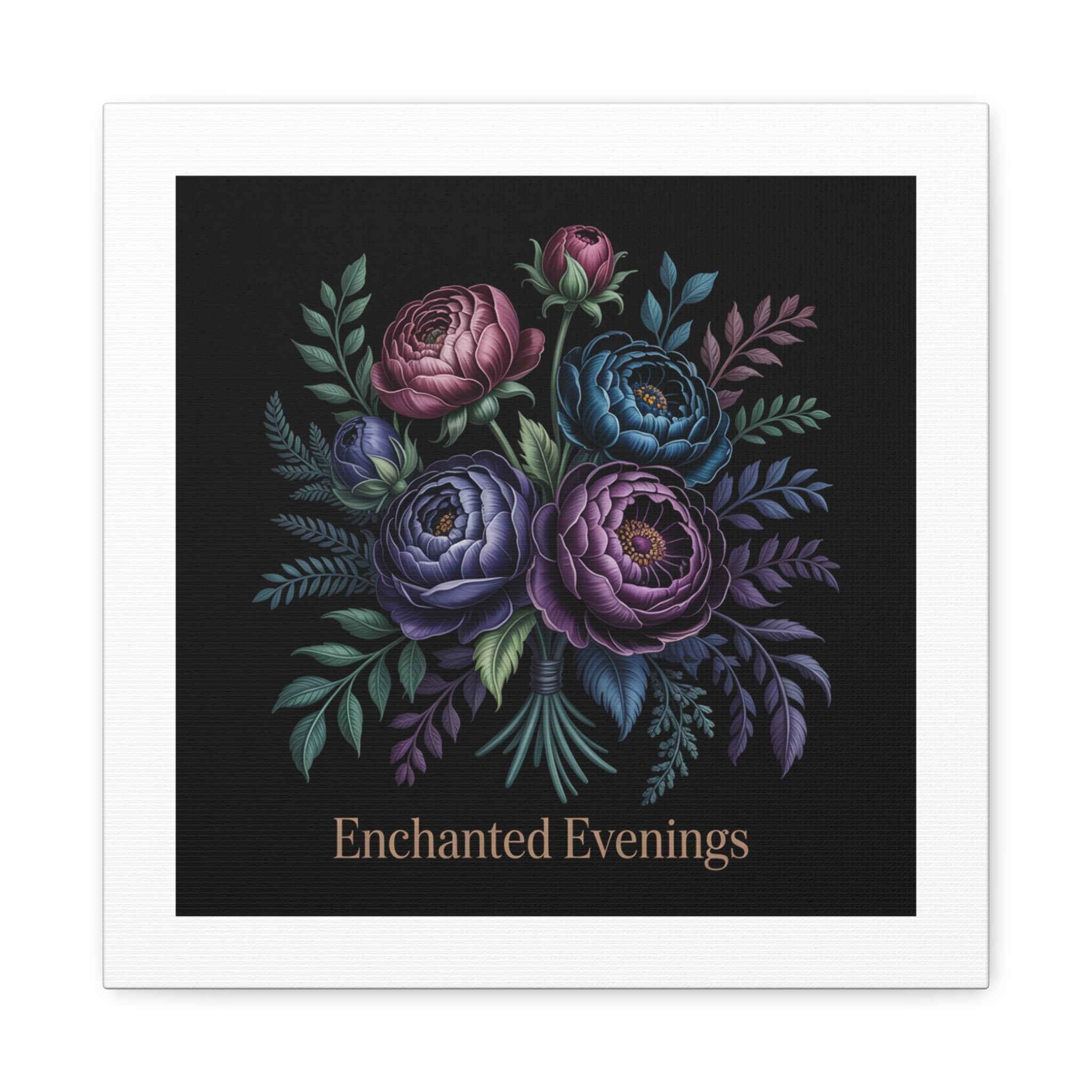 Moody Rose Bouquet Canvas | Matte Stretched Wall Art