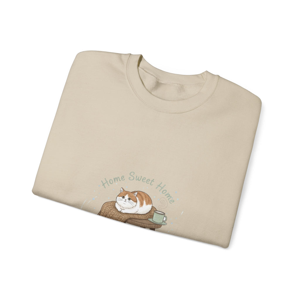 Home Sweet Home cat illustration Sweatshirt | introvert sweater, cozy winter shirt