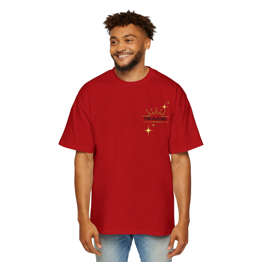 Too Blessed Crown Tee — Men's Oversized Graphic T-Shirt
