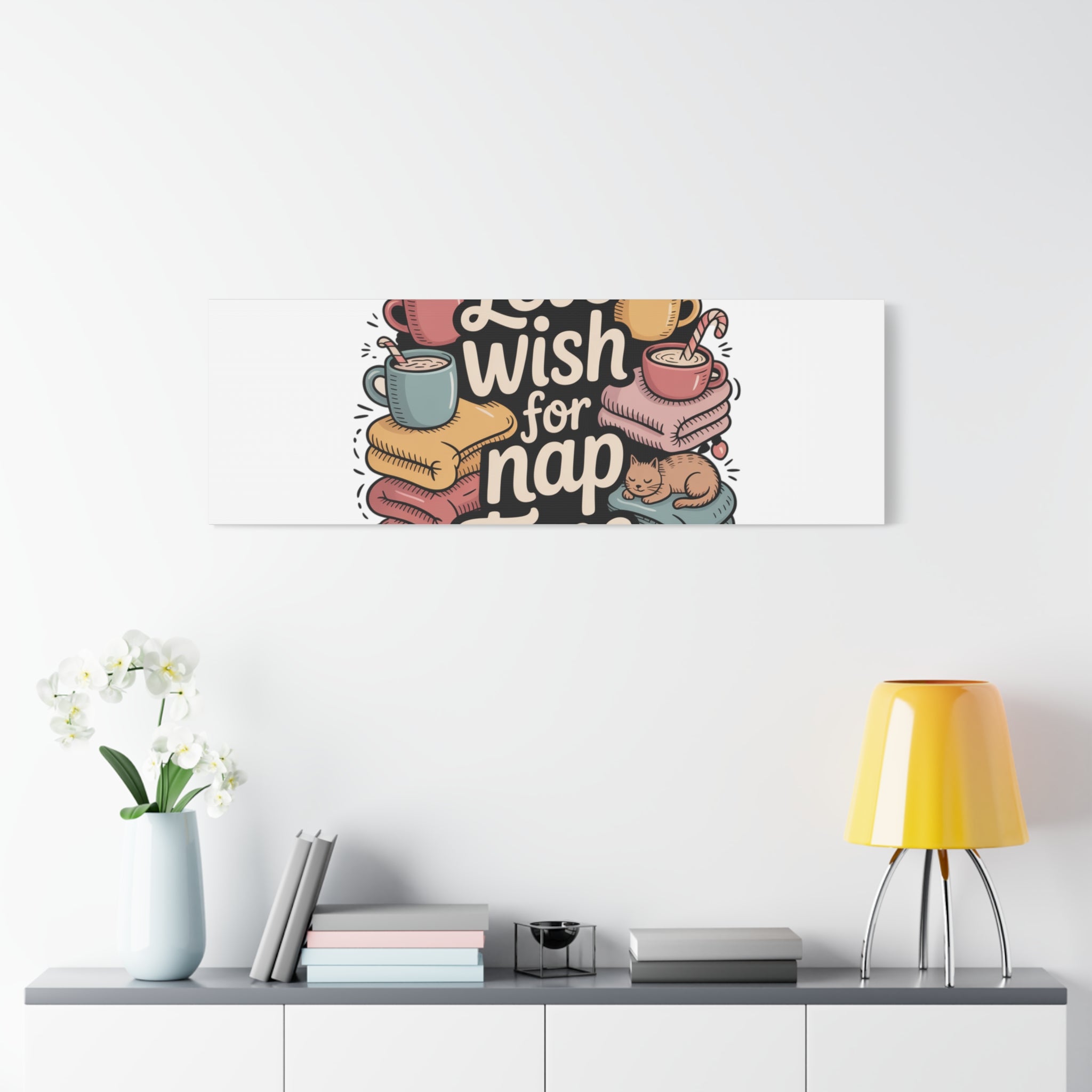 Let’s Wish for Nap Time Canvas | Holiday Burnout, Introvert Humor