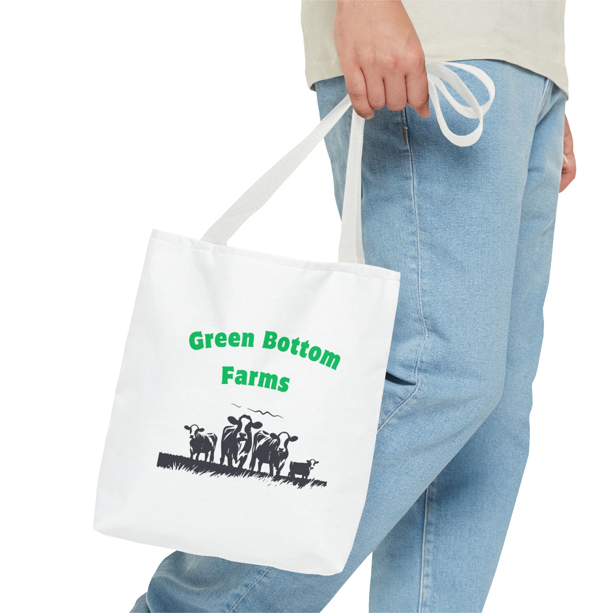 Farm-Themed Tote Bag, Eco-Friendly Shopping Bag, Green Bottom Farms, Gift for Farmers, Barnyard Animals