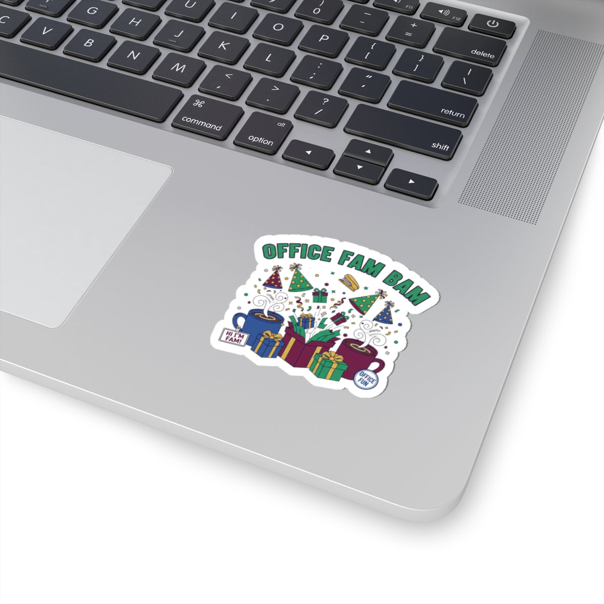 Office Fam Bam Kiss-Cut Stickers | Secret Santa, Office Party Humor