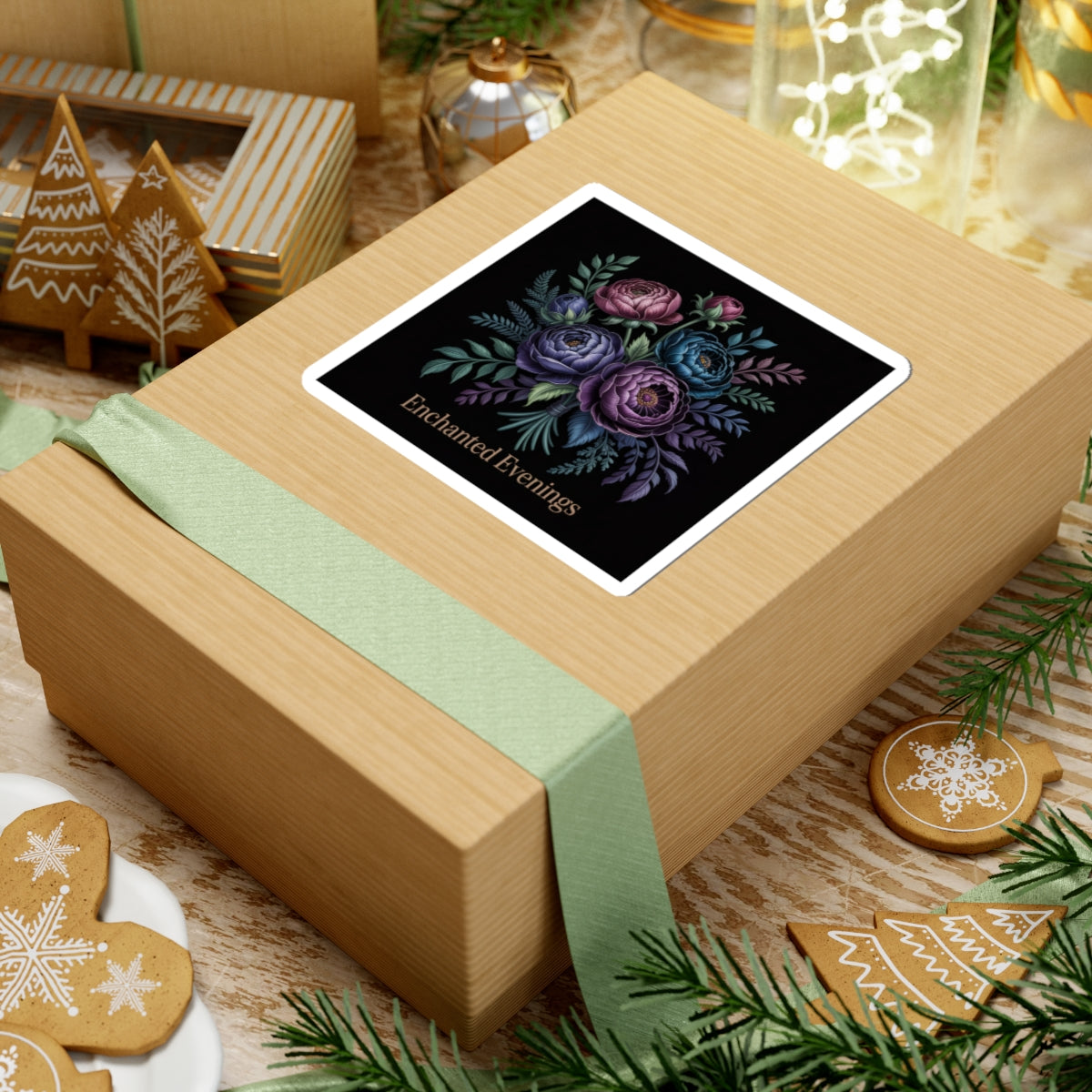 Moody Rose Bouquet Sticker | Dark Floral, Gothic Midnight Bloom