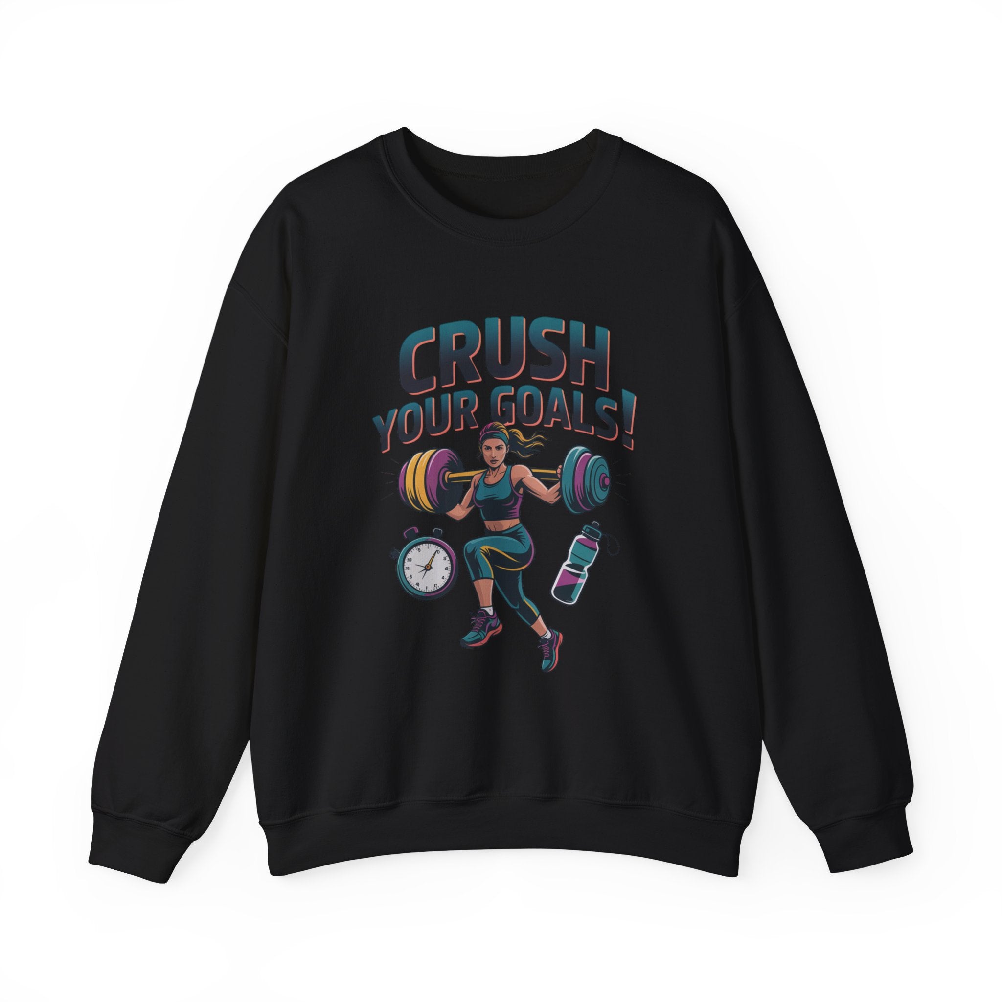 Crush Your Goals Sweatshirt | New Year Workout Motivation, Gym Motivation