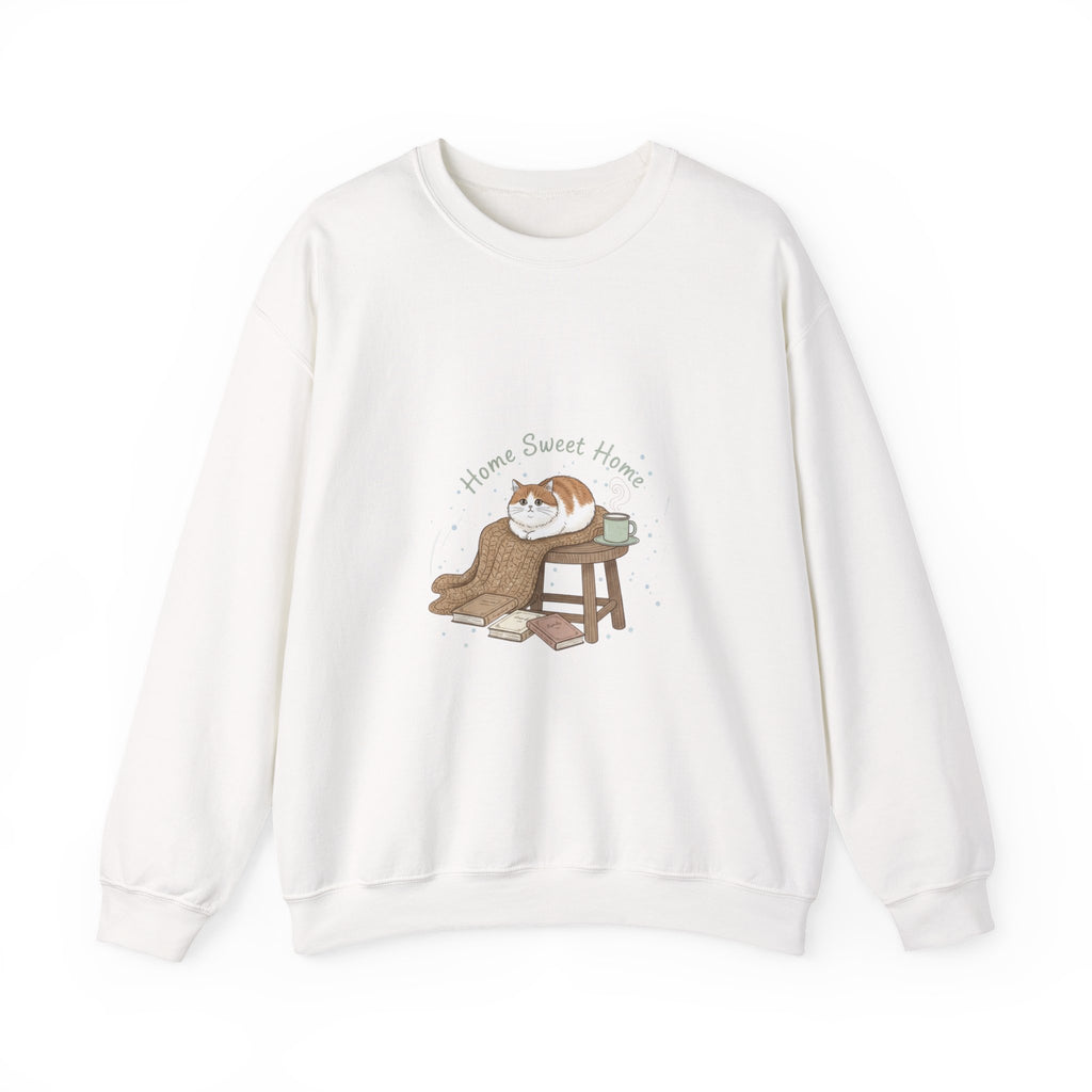 Home Sweet Home cat illustration Sweatshirt | introvert sweater, cozy winter shirt