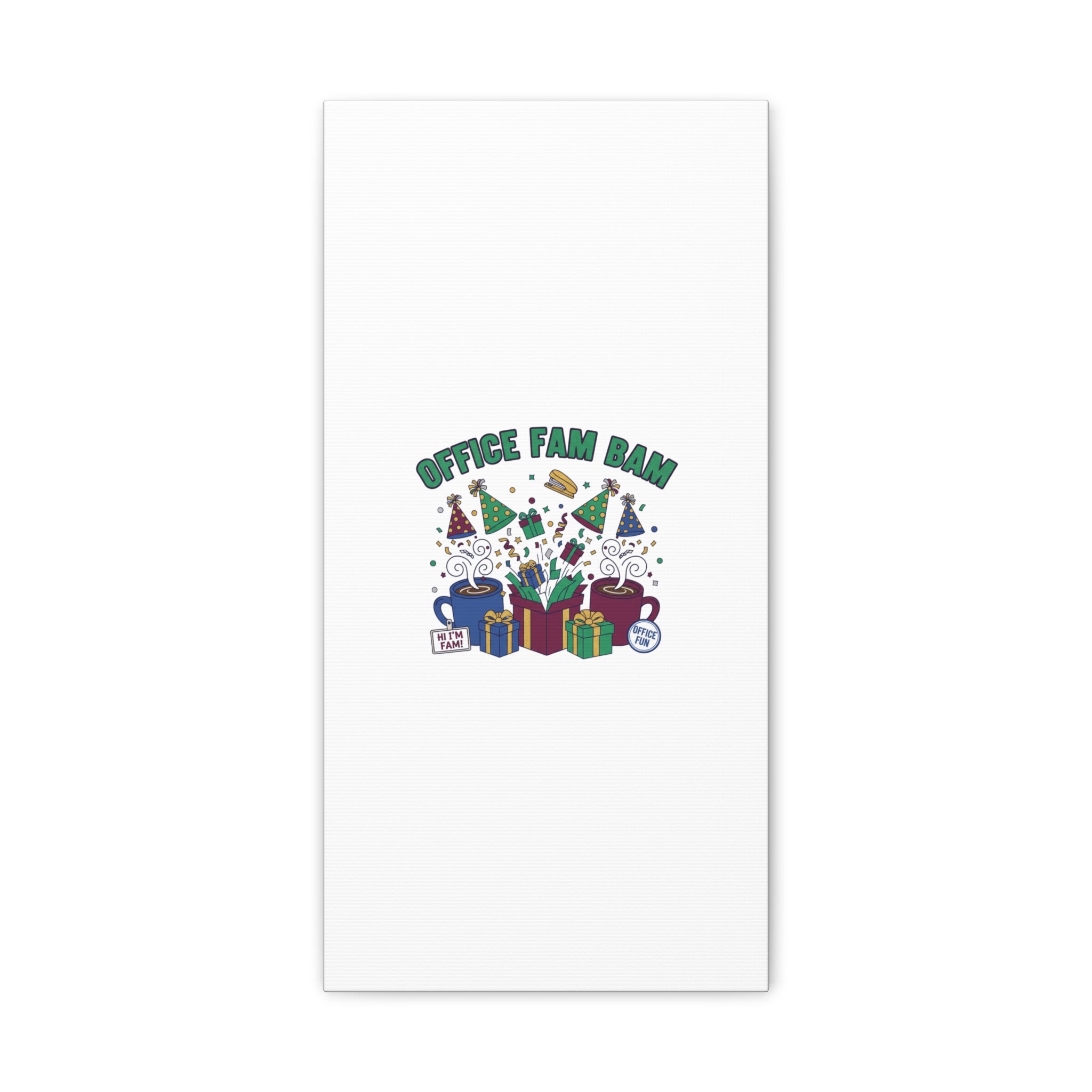 Office Fam Bam Canvas | Festive Office Party Decor, Secret Santa Humor