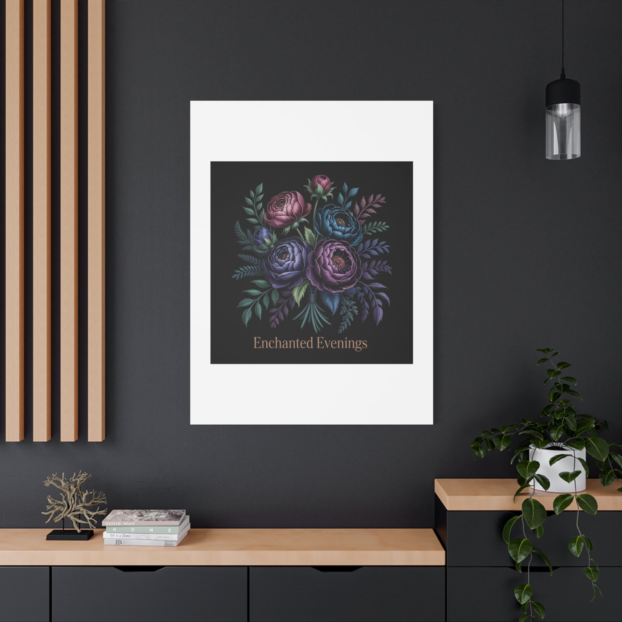 Moody Rose Bouquet Canvas | Matte Stretched Wall Art