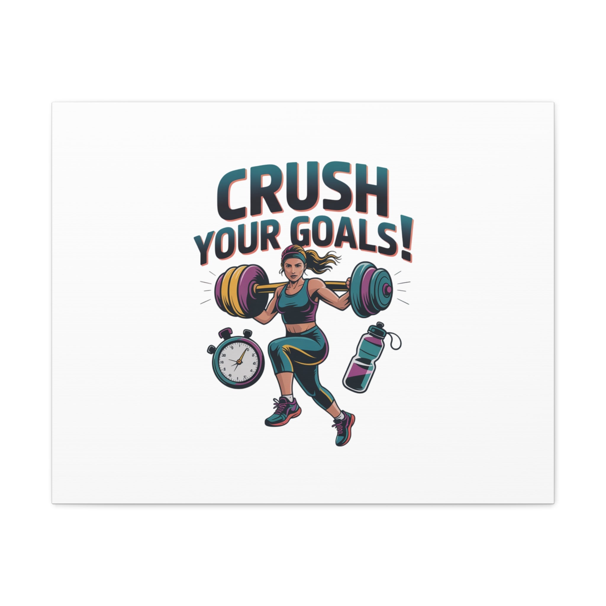 Crush Your Goals Fitness Artwork | Canvas