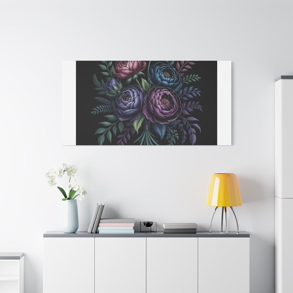 Moody Rose Bouquet Canvas | Matte Stretched Wall Art